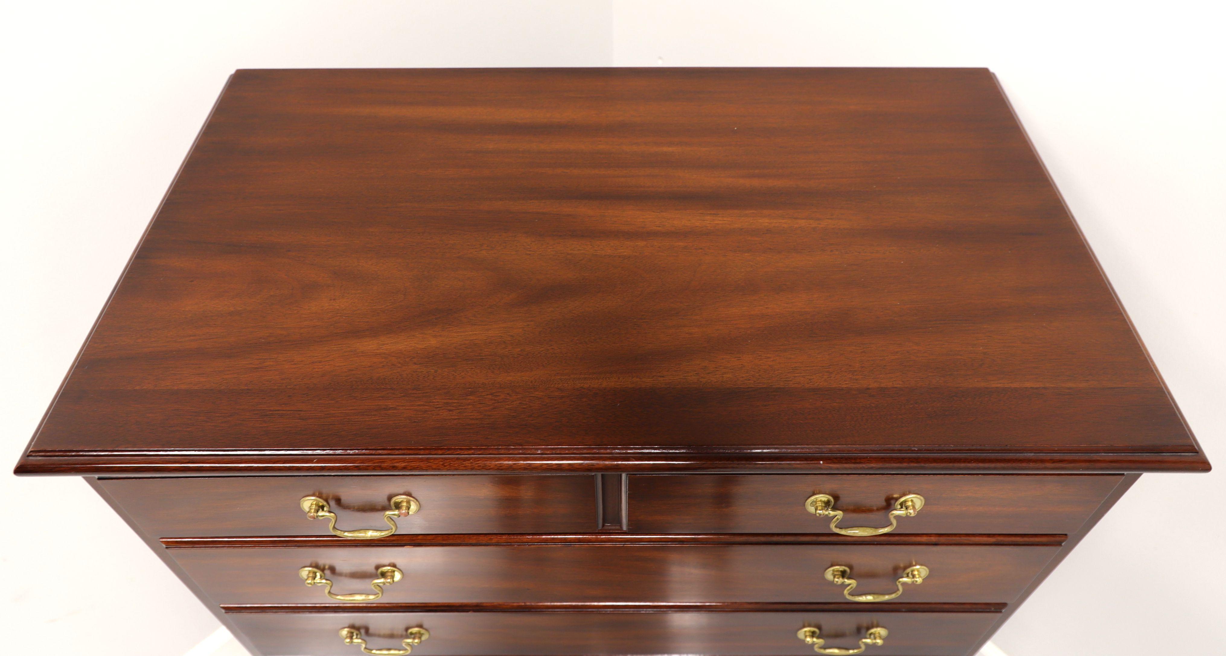 Brass HENKEL HARRIS 119 29 Solid Mahogany Chippendale Chest on Chest