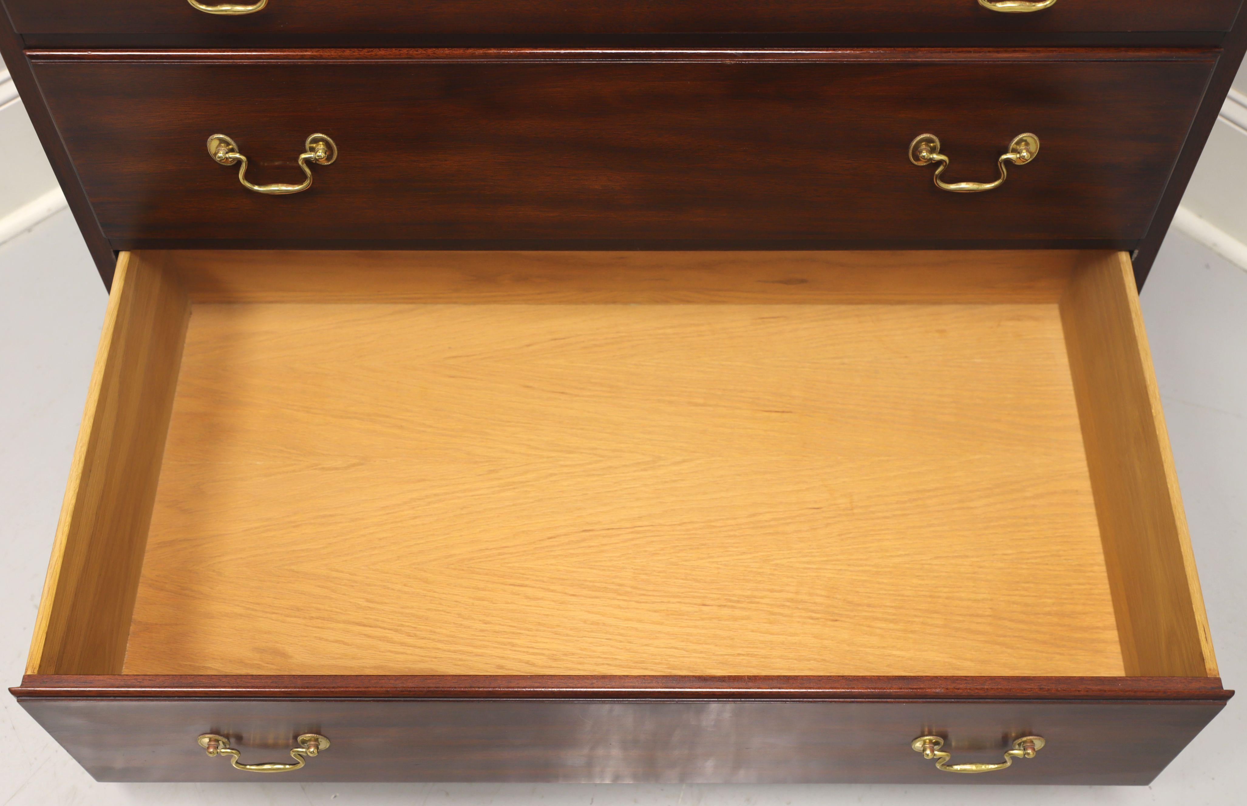 HENKEL HARRIS 119 29 Solid Mahogany Chippendale Chest on Chest 3
