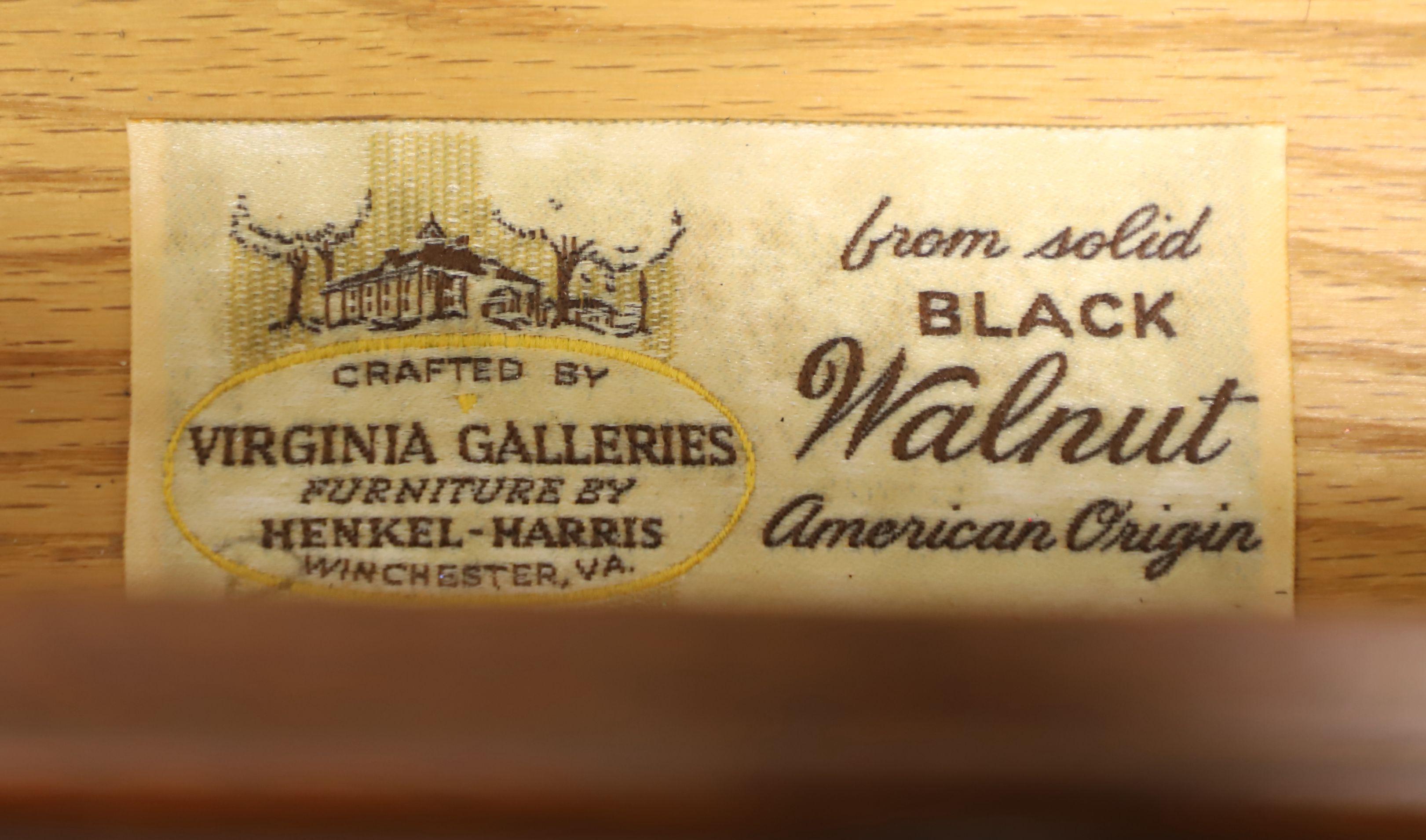 HENKEL HARRIS 124 15 Genuine Black Walnut Chippendale Triple Dresser For Sale 6