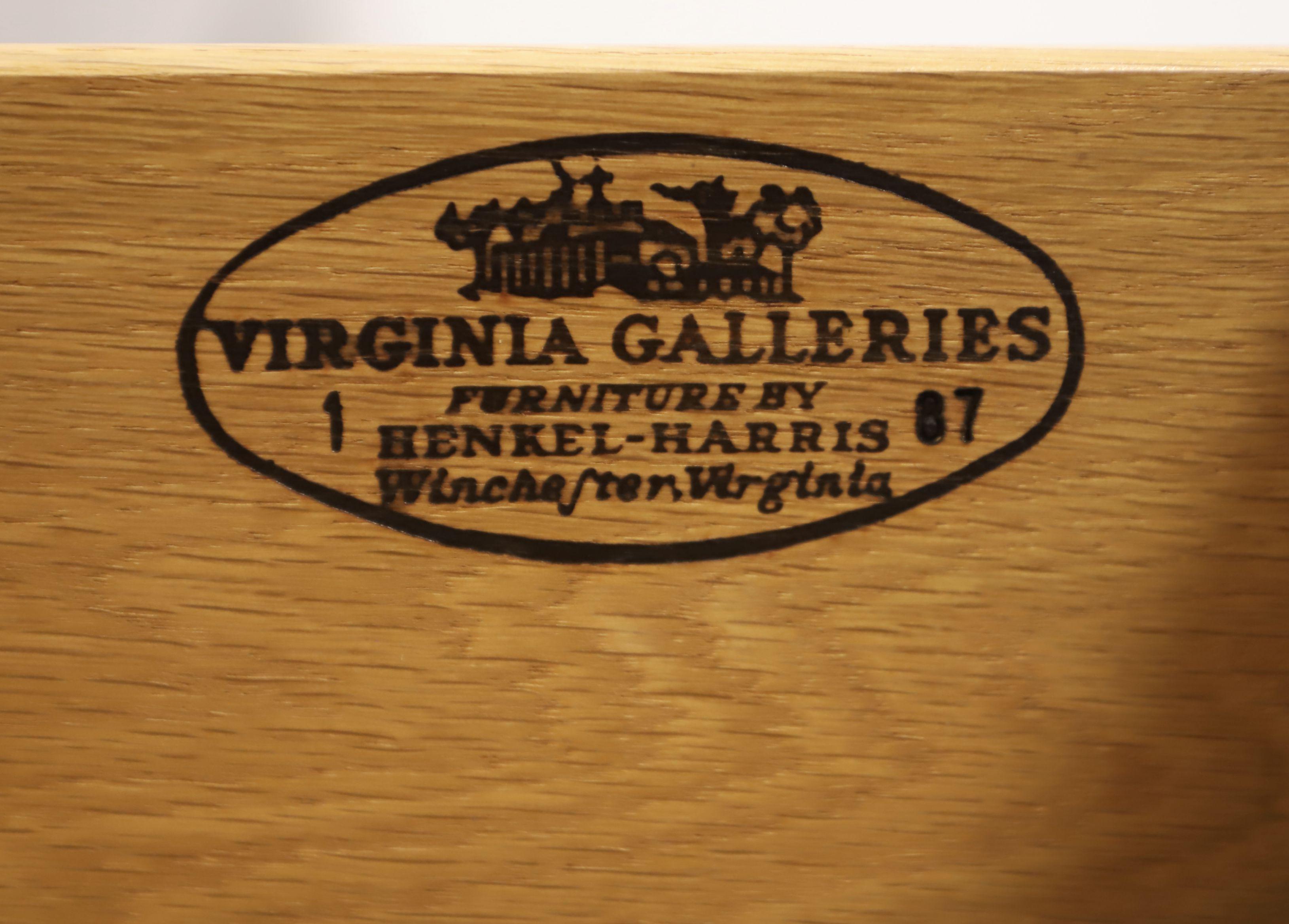 HENKEL HARRIS 124 15 Genuine Black Walnut Chippendale Triple Dresser For Sale 7