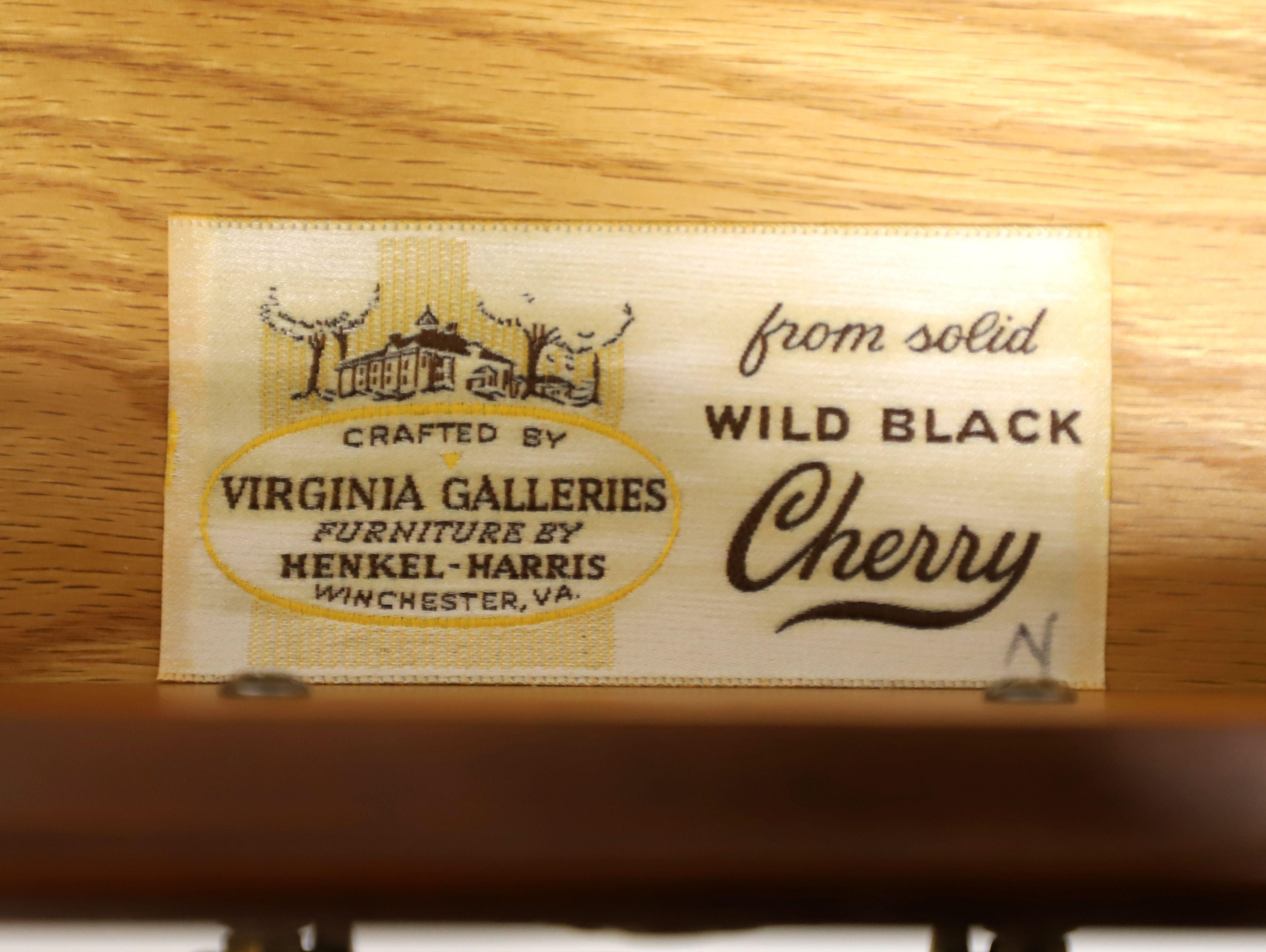 HENKEL HARRIS 124 24 Solid Wild Black Cherry Chippendale Triple Dresser 6