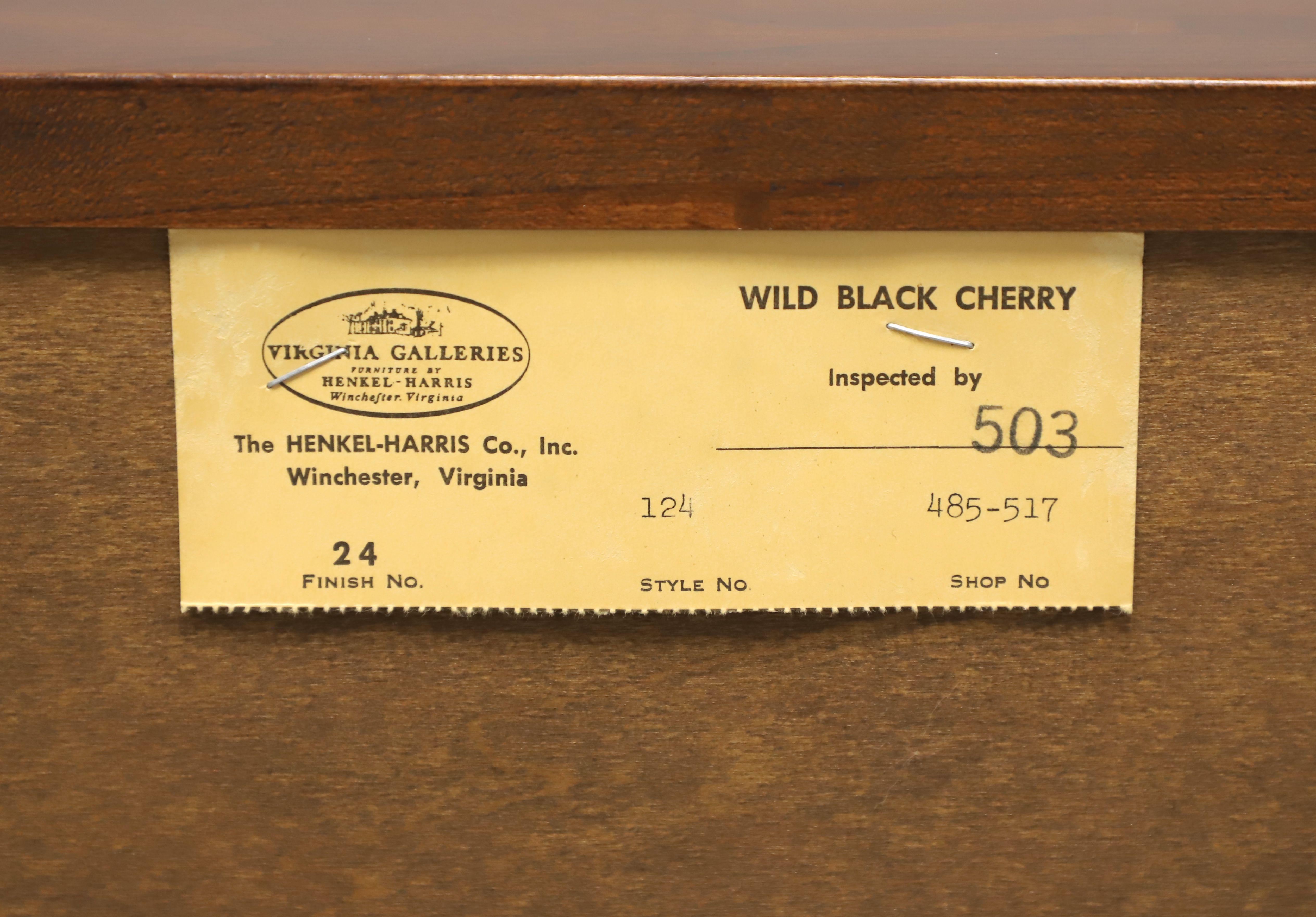 HENKEL HARRIS 124 24 Solid Wild Black Cherry Chippendale Triple Dresser 7