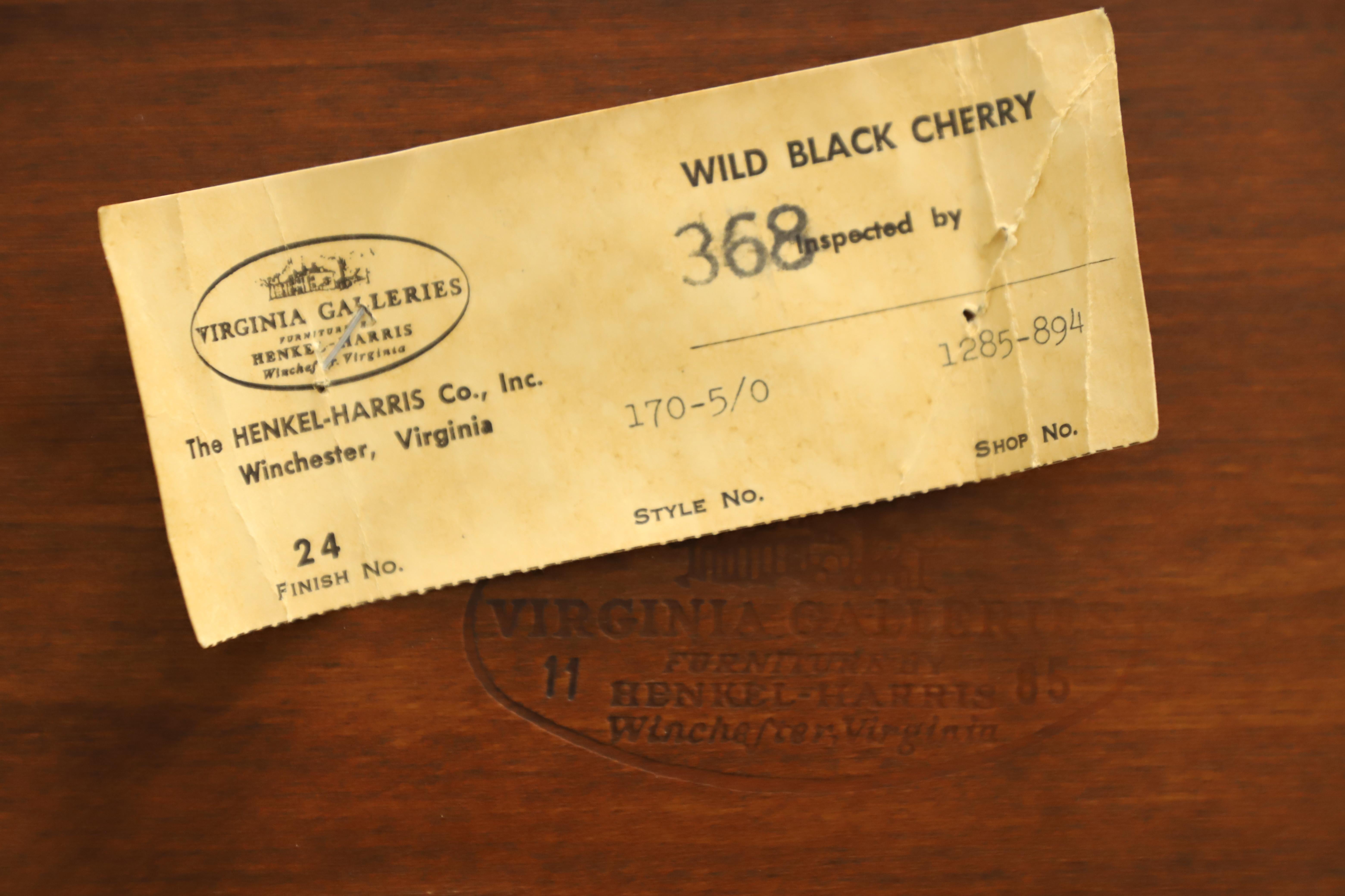 HENKEL HARRIS 170 24 Solid Wild Black Cherry Queen Size Pencil Post Bed 5