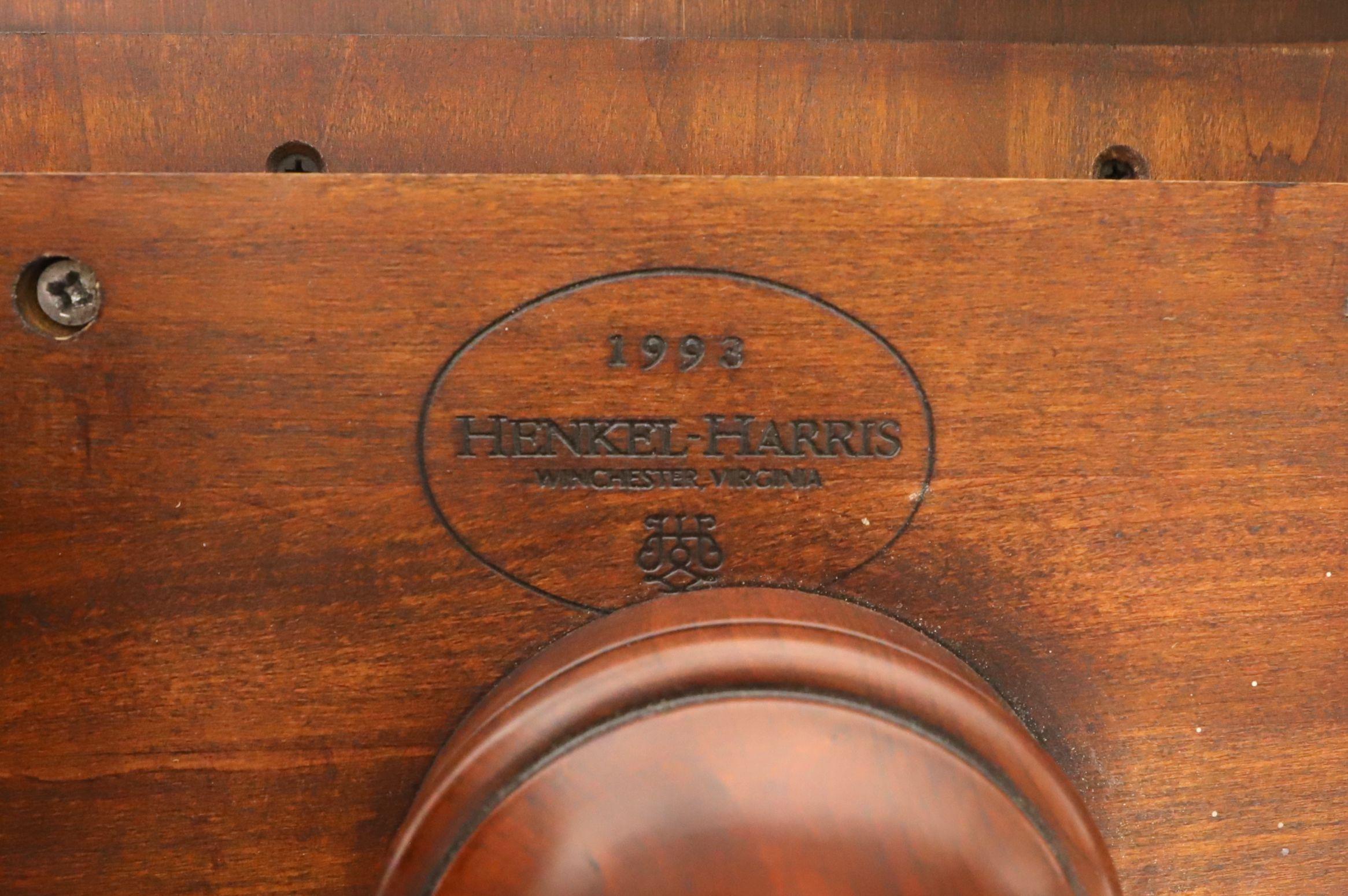 HENKEL HARRIS 2208 24 Solid Wild Black Cherry Double Pedestal Dining Table 9
