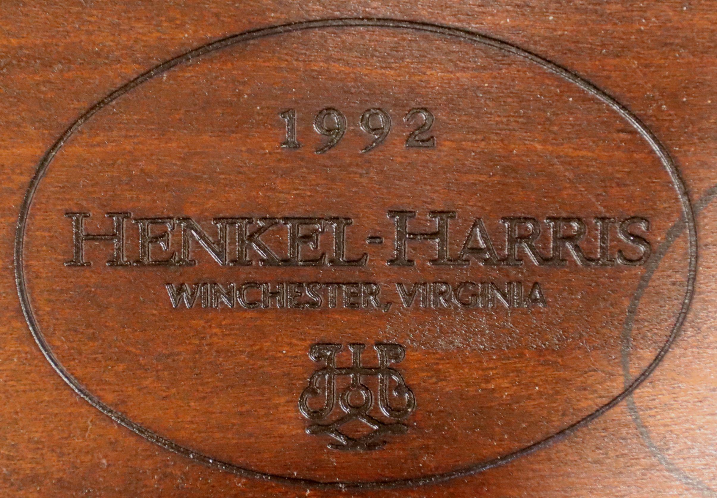 HENKEL HARRIS 2209 24 Solid Wild Black Cherry Double Pedestal Oval Dining Table 12