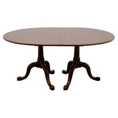 HENKEL HARRIS 2209 24 Solid Wild Black Cherry Double Pedestal Oval Dining Table