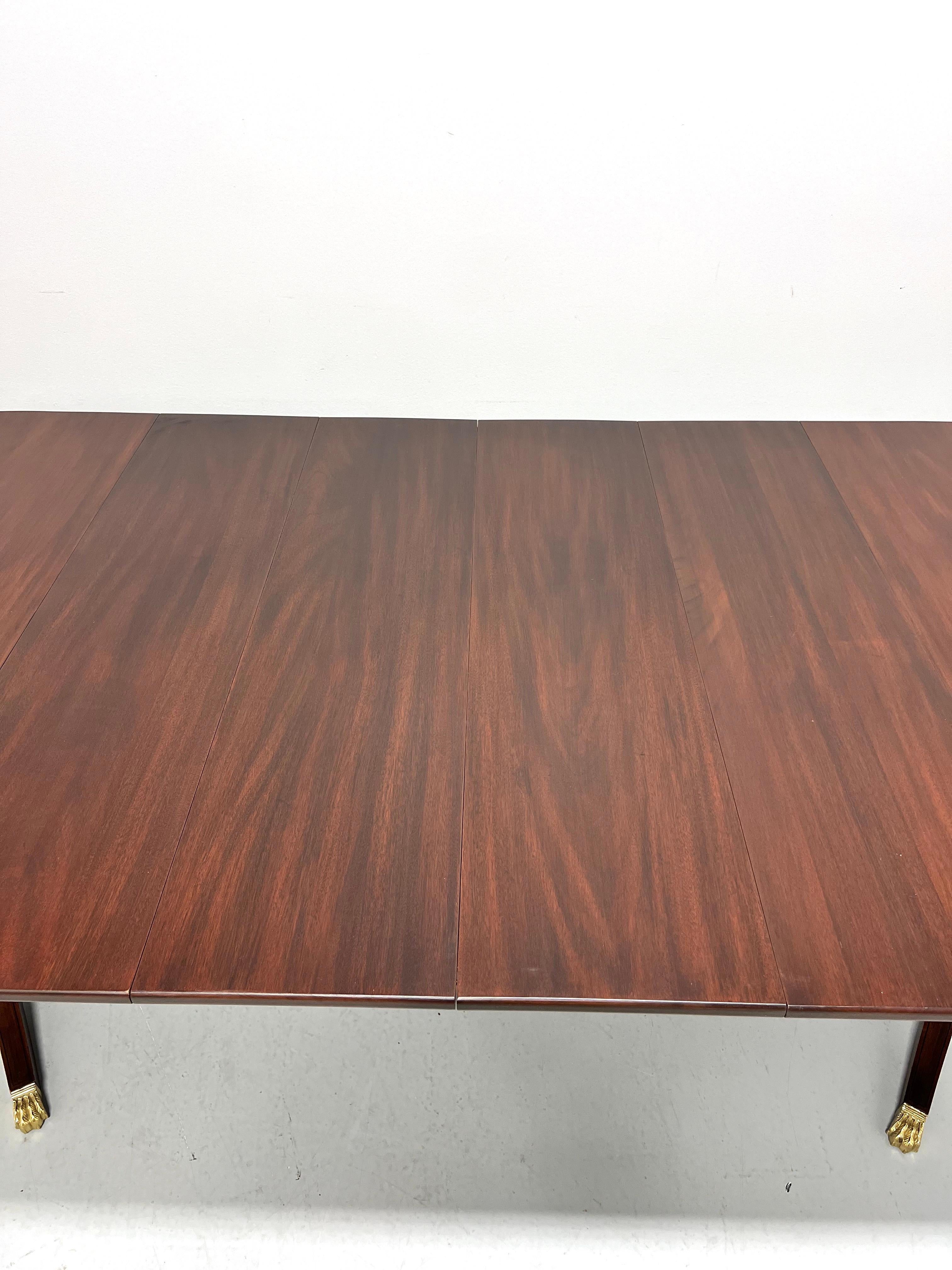 HENKEL HARRIS 2213 29 Mahogany Oval Double Pedestal Dining Table In Good Condition In Charlotte, NC