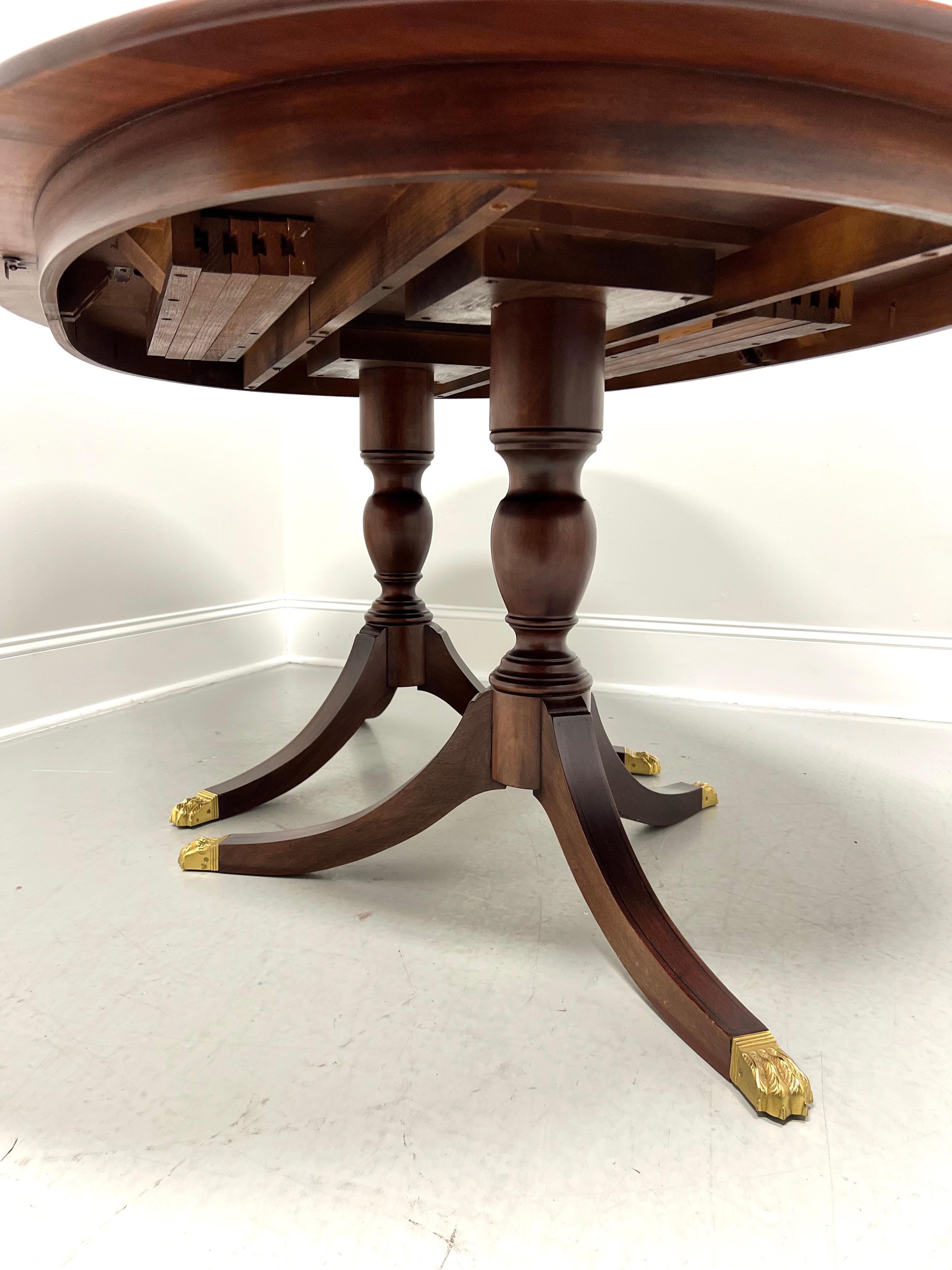 20th Century HENKEL HARRIS 2213 29 Mahogany Oval Double Pedestal Dining Table