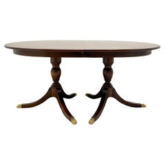 HENKEL HARRIS 2213 29 Mahogany Oval Double Pedestal Dining Table
