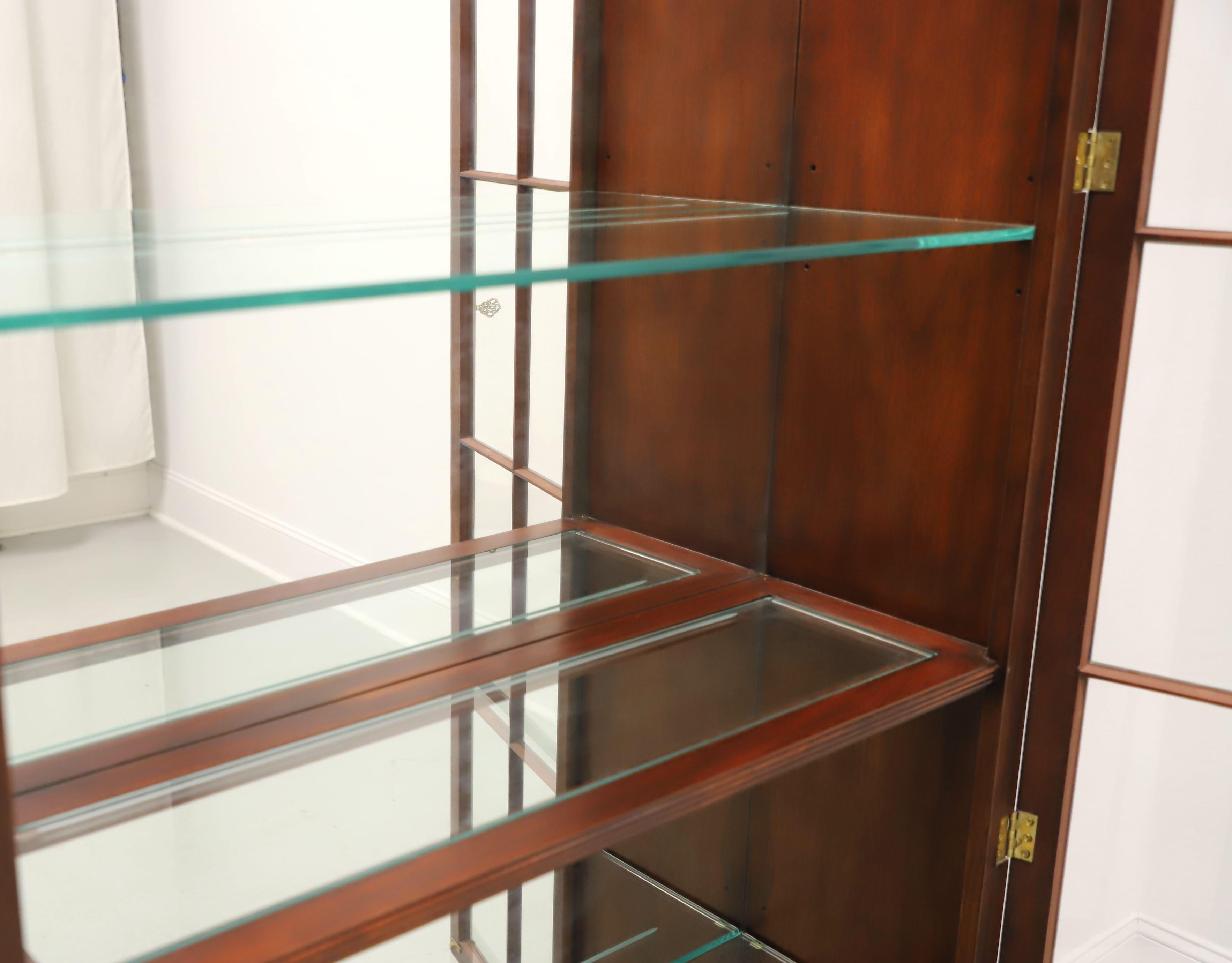 HENKEL HARRIS 2339 29 Inlaid Mahogany Tall Curio Display Cabinet For Sale 3