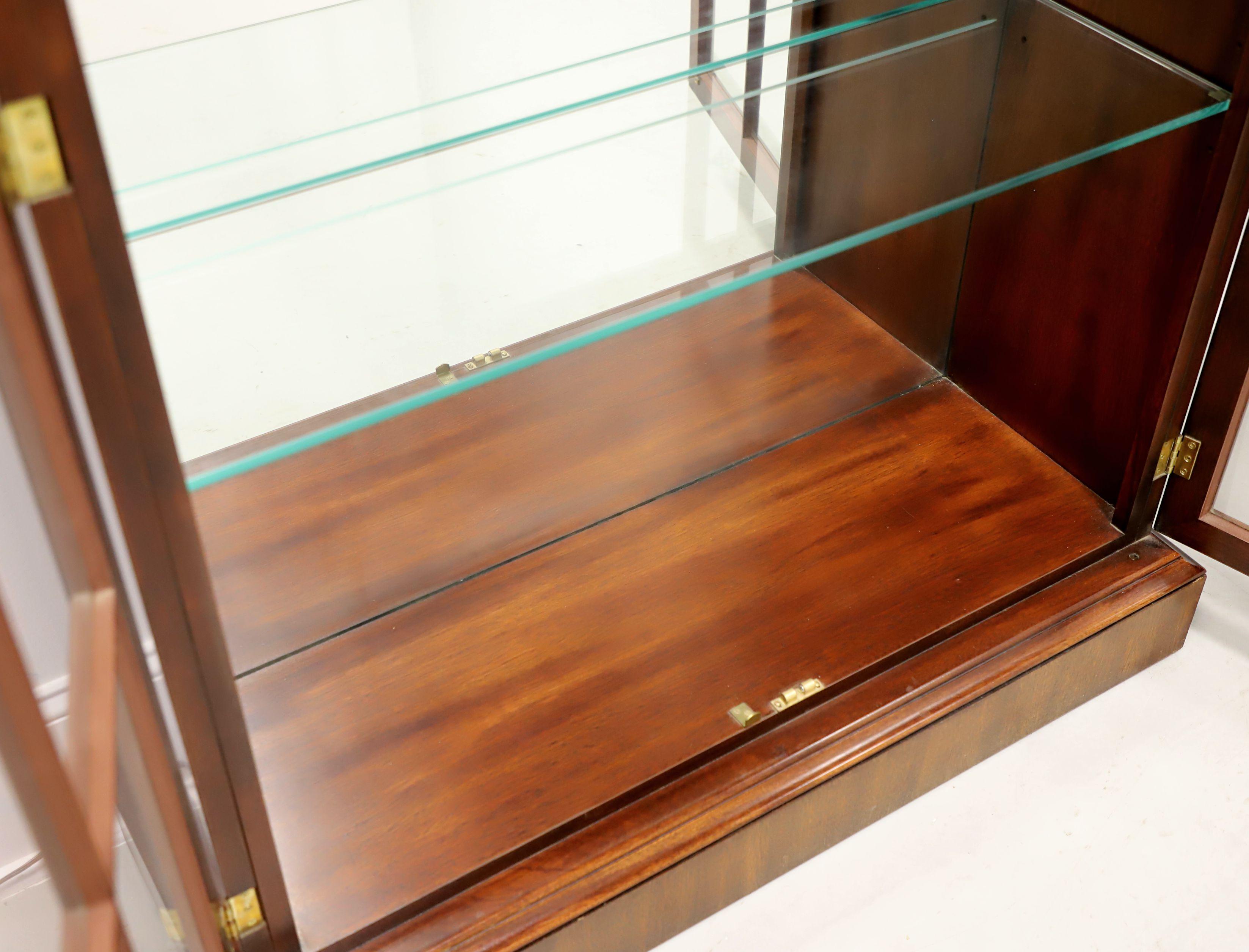 HENKEL HARRIS 2339 29 Inlaid Mahogany Tall Curio Display Cabinet For Sale 4