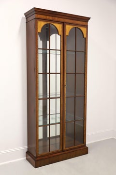 HENKEL HARRIS 2339 29 Inlaid Mahogany Tall Curio Display Cabinet