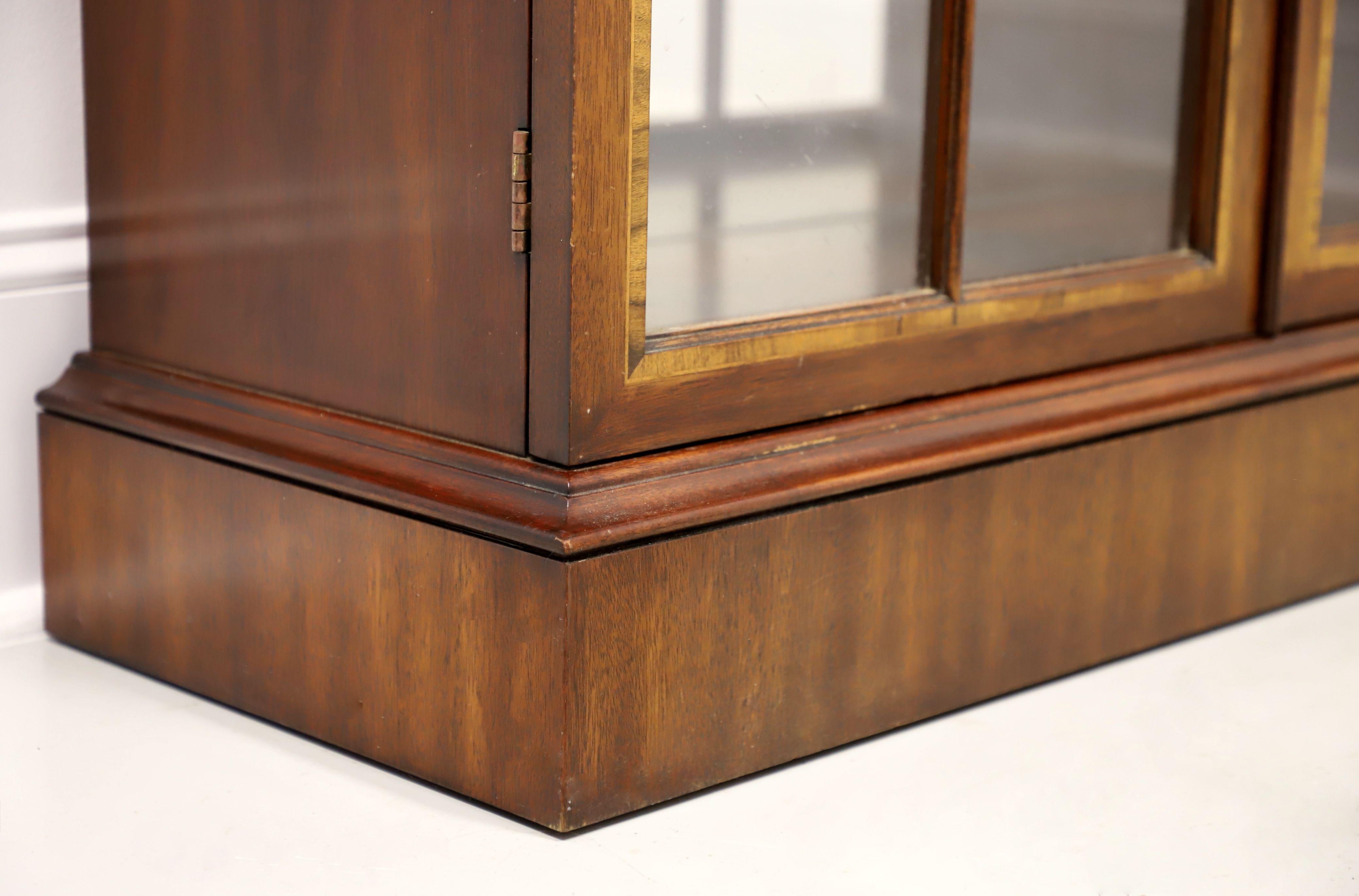 HENKEL HARRIS 2339 29 Inlaid Mahogany Tall Curio Display Cabinet For Sale 1