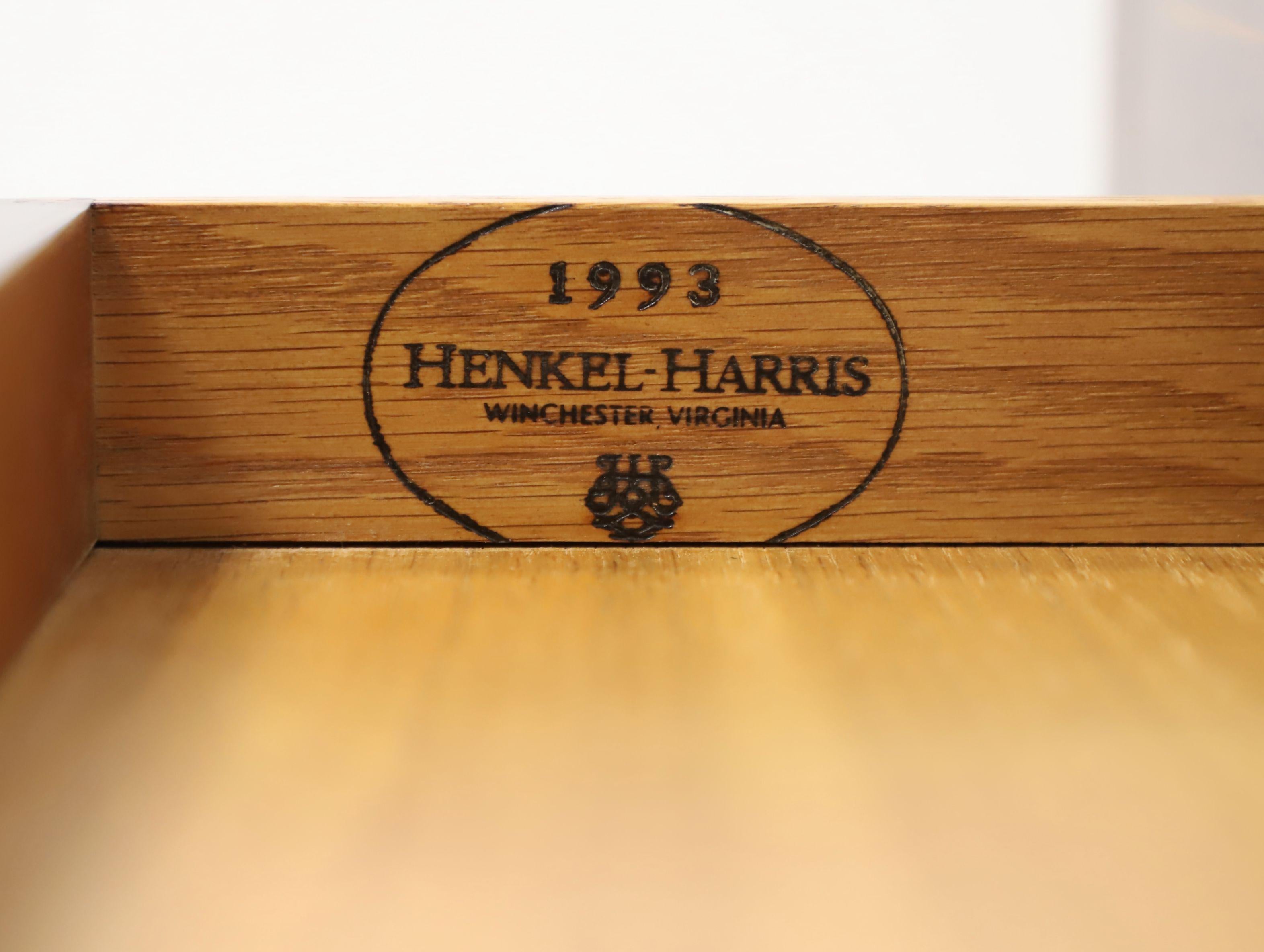 HENKEL HARRIS 2604 29 Historic Salem Inlaid Mahogany Federal Marble Top Console For Sale 4
