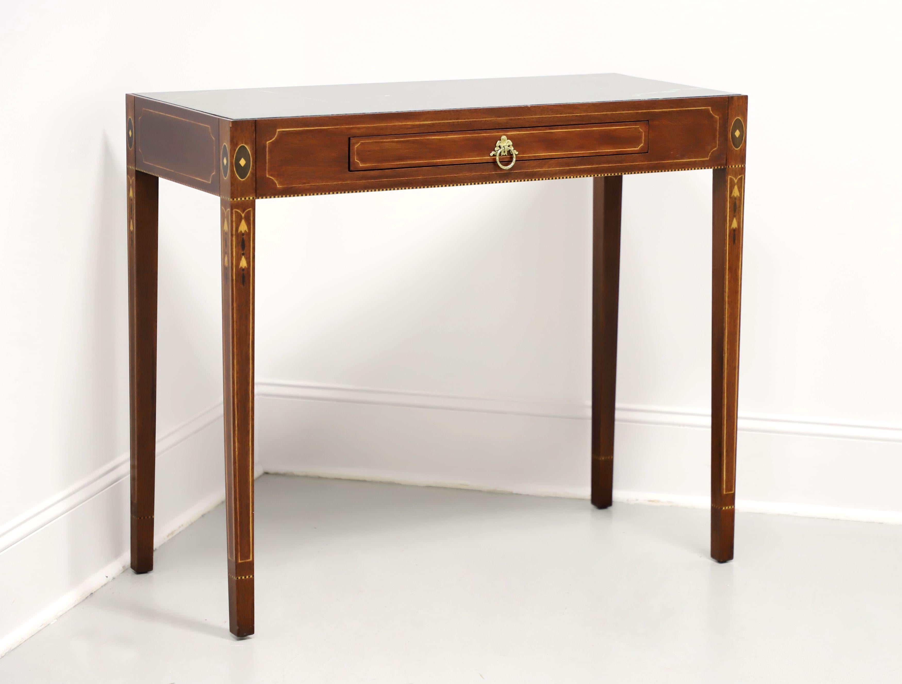 HENKEL HARRIS 2604 29 Historic Salem Inlaid Mahogany Federal Marble Top Console For Sale 5