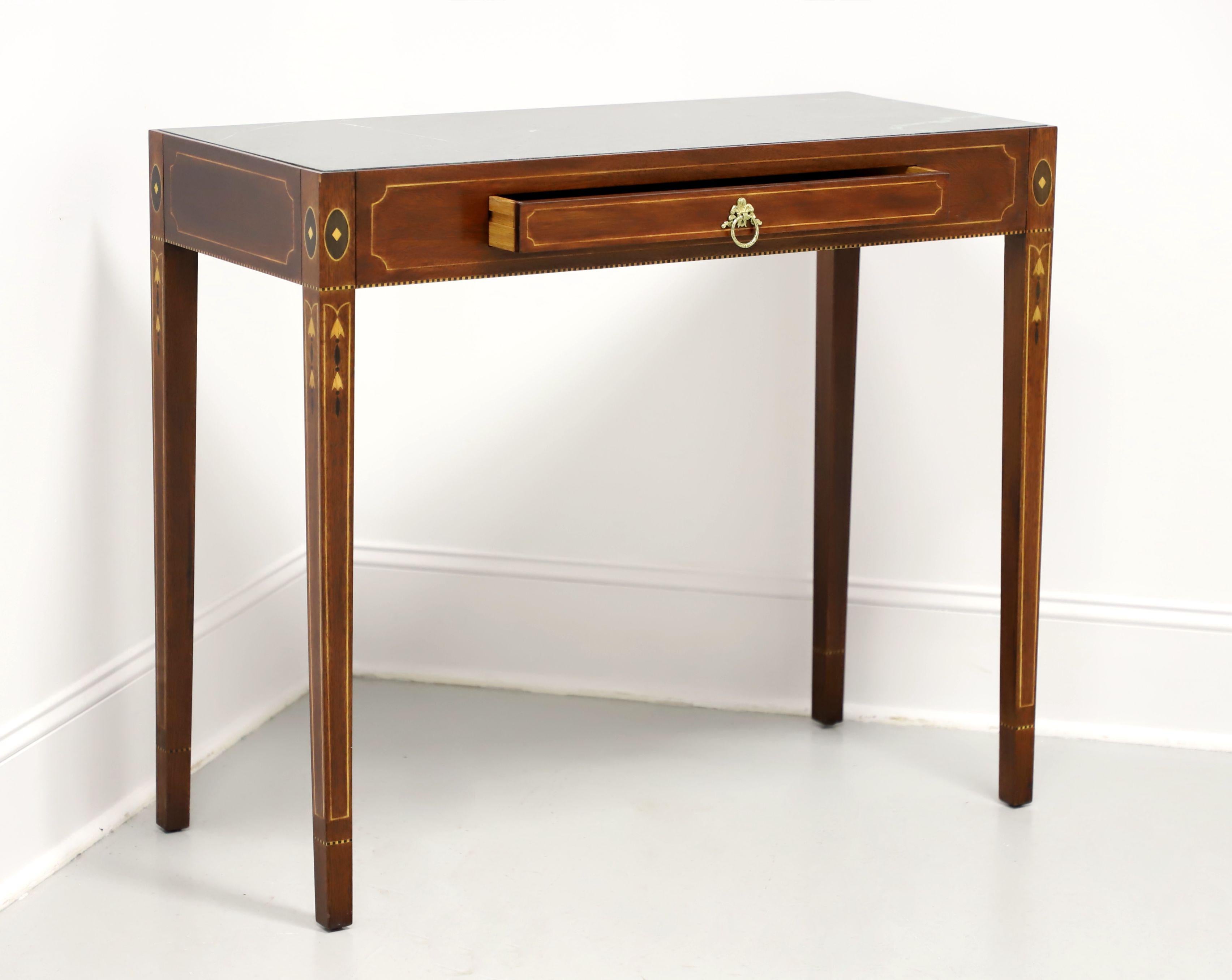 Contemporary HENKEL HARRIS 2604 29 Historic Salem Inlaid Mahogany Federal Marble Top Console For Sale