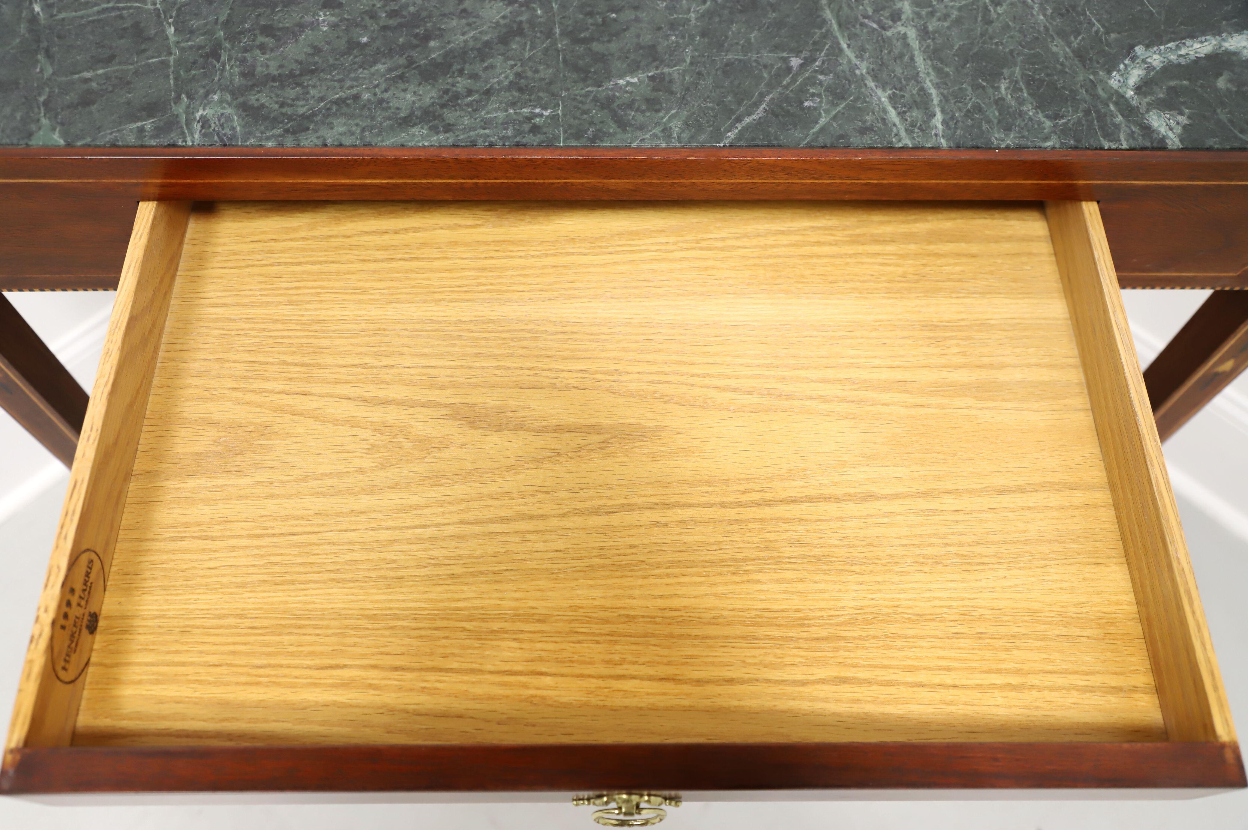 HENKEL HARRIS 2604 29 Historic Salem Inlaid Mahogany Federal Marble Top Console For Sale 2