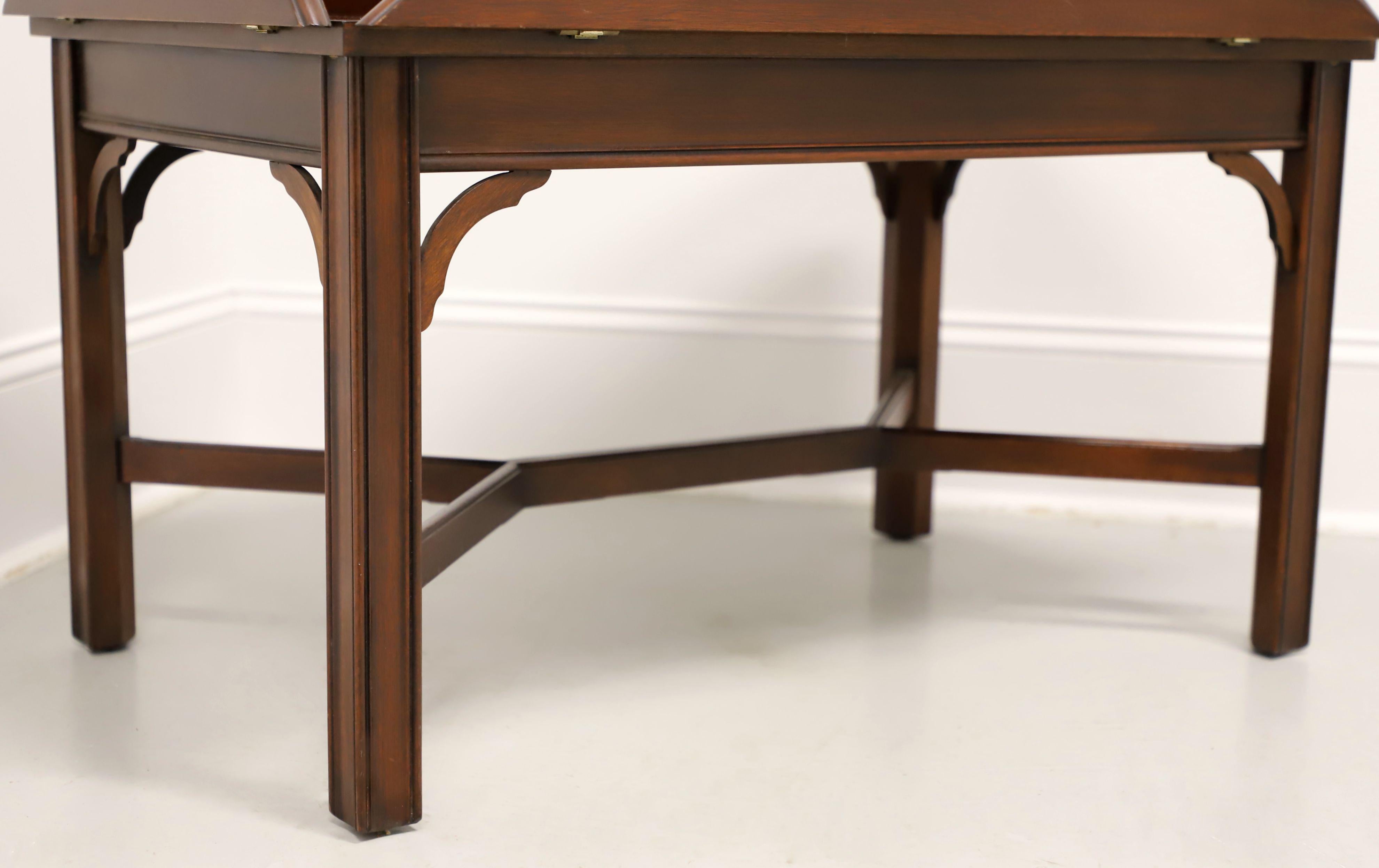 HENKEL HARRIS 5212 29 Banded Mahogany Chippendale Butler's Tray Coffee Table For Sale 2