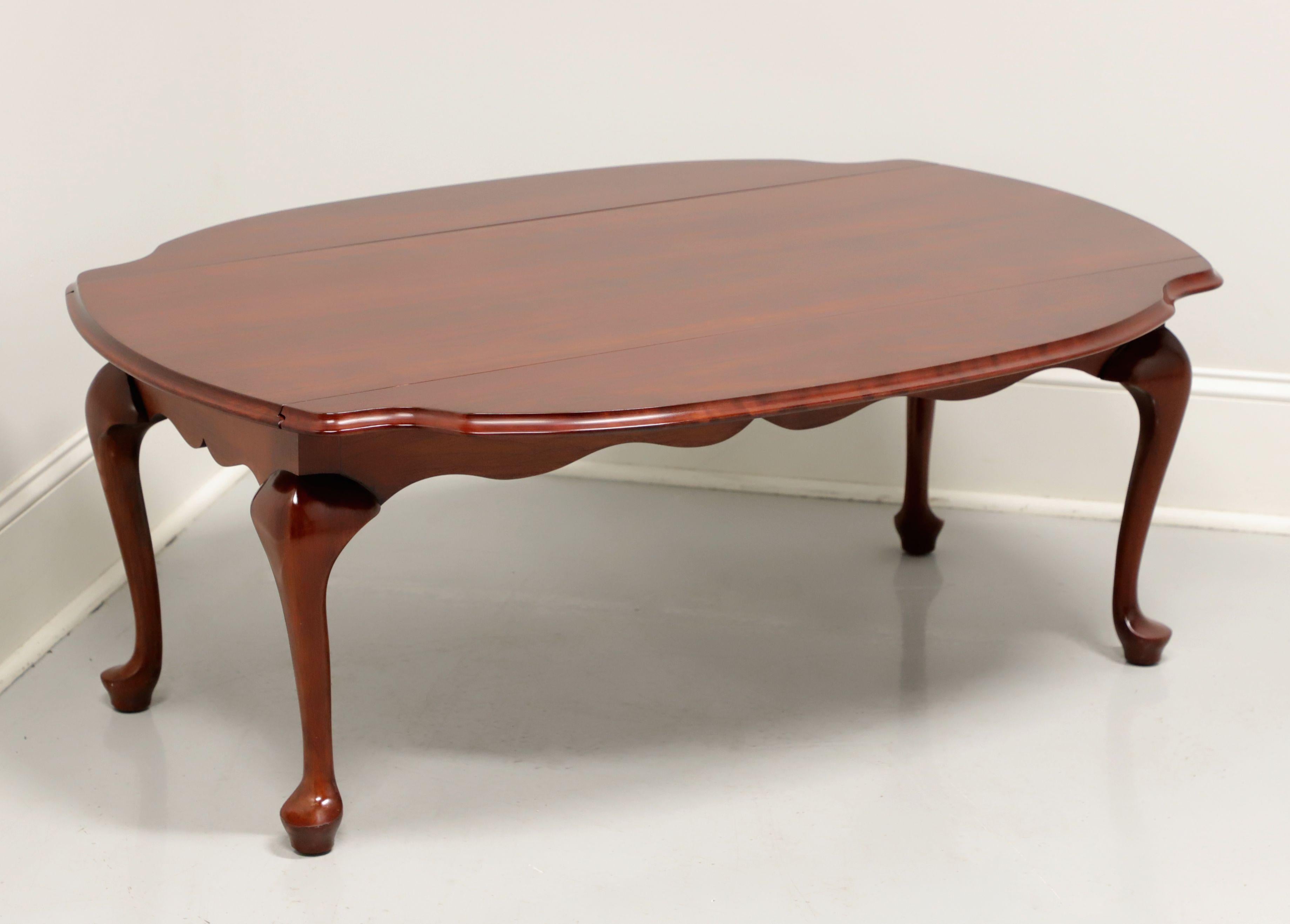 HENKEL HARRIS 5234 24 Solid Wild Black Cherry Queen Anne Drop Leaf Coffee Table 4