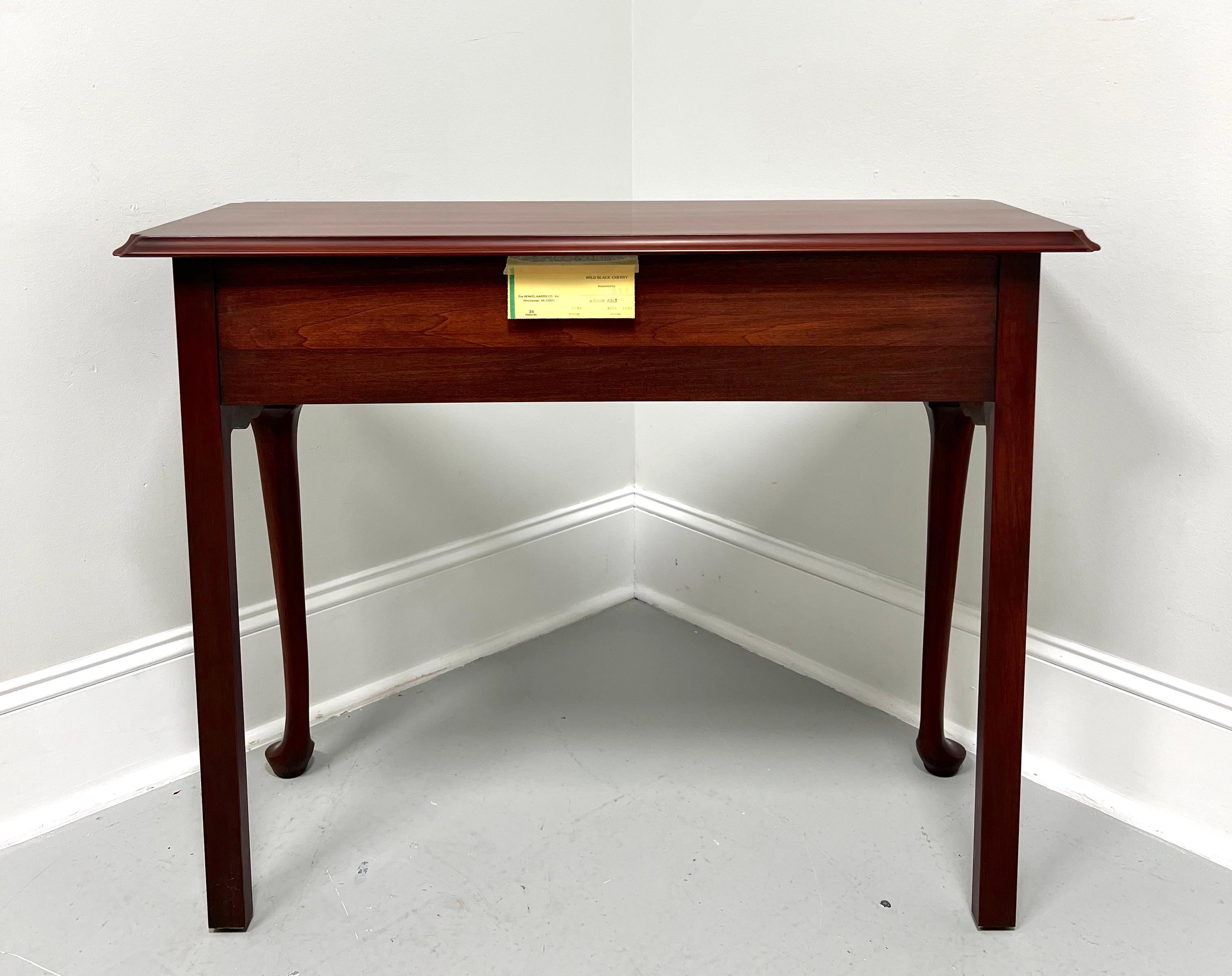 queen anne console table cherry finish