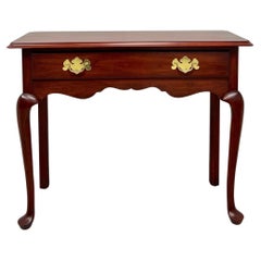 Vintage HENKEL HARRIS 5708 24 Solid Wild Black Cherry Queen Anne Console Table