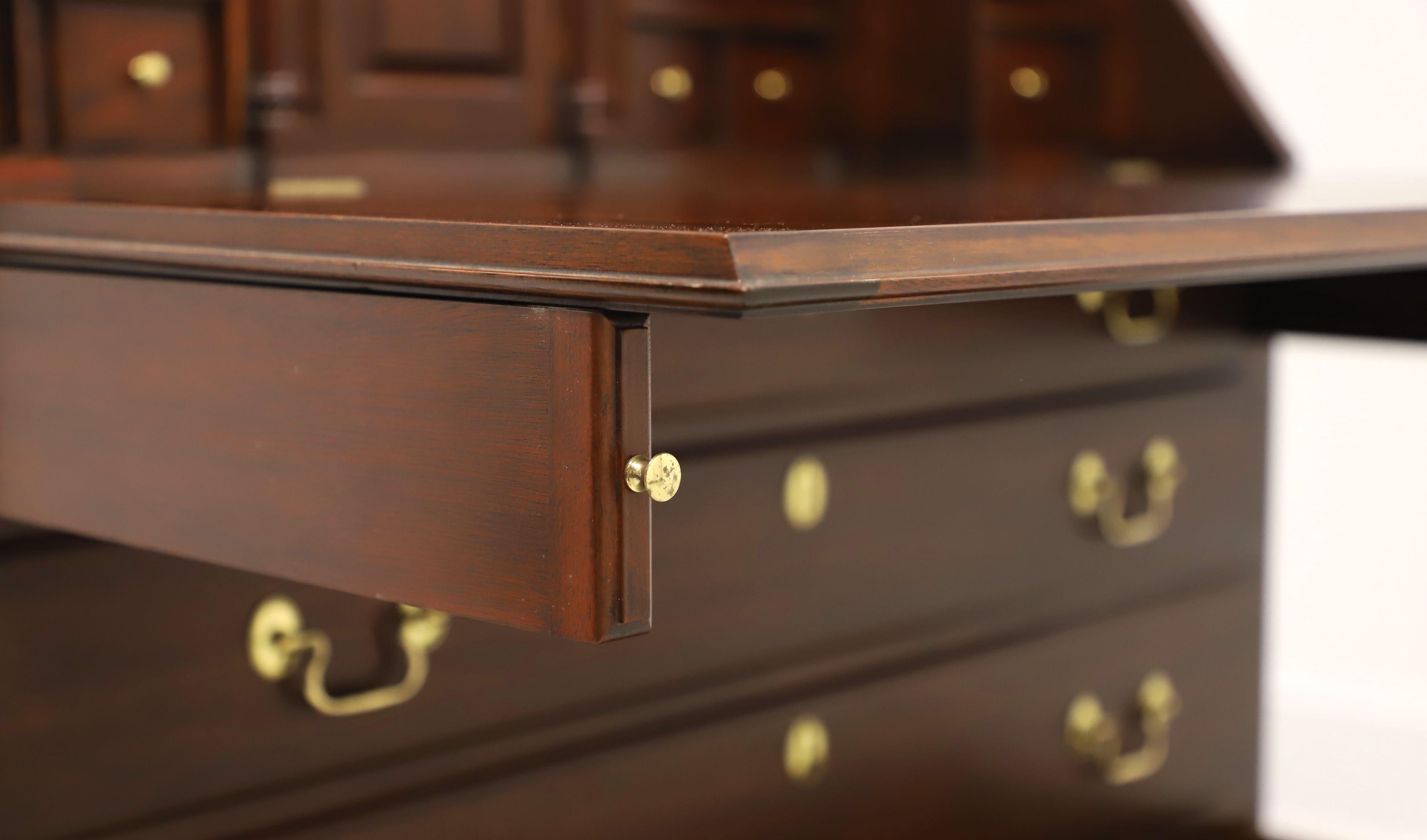HENKEL HARRIS 6001/6003 Mahogany Chippendale Secretary Desk w/ Lighted Bookcase 5