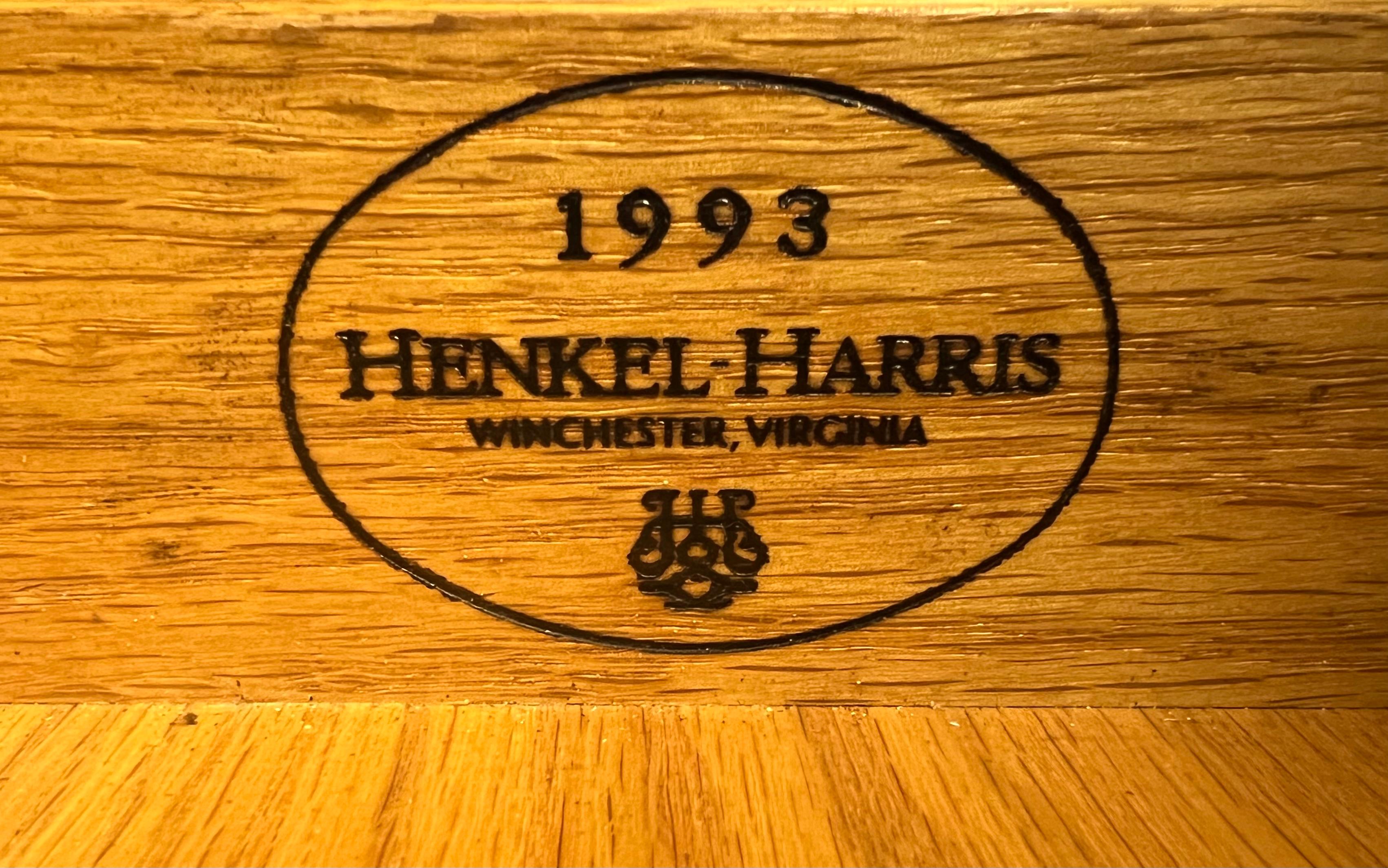 HENKEL HARRIS 6001/6003 Mahogany Chippendale Secretary Desk w/ Lighted Bookcase 8