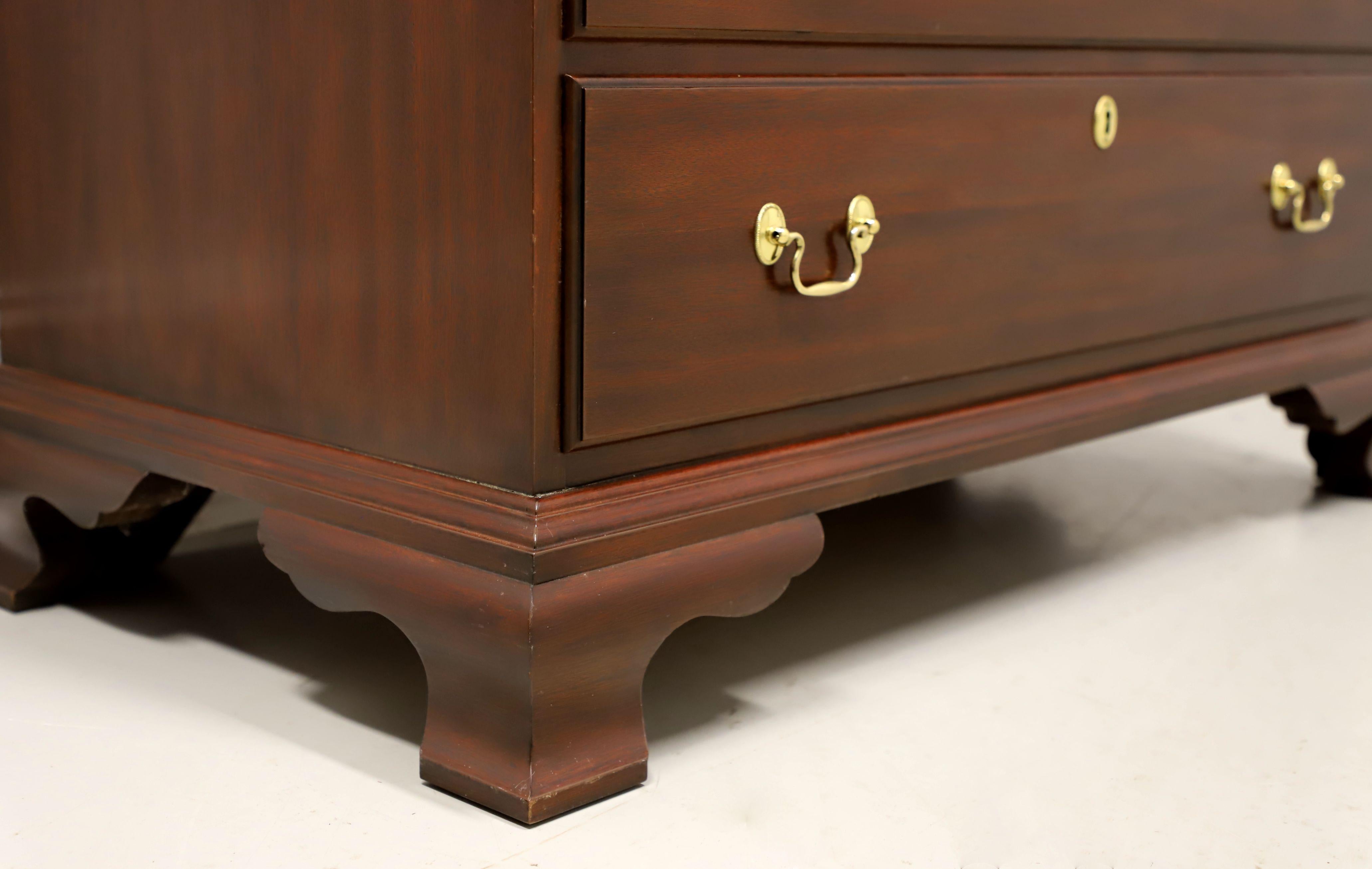 HENKEL HARRIS 6001/6003 Mahogany Chippendale Secretary Desk w/ Lighted Bookcase 2