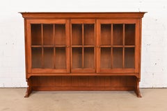 Henkel Harris American Colonial Cherry Wood Bookcase Hutch