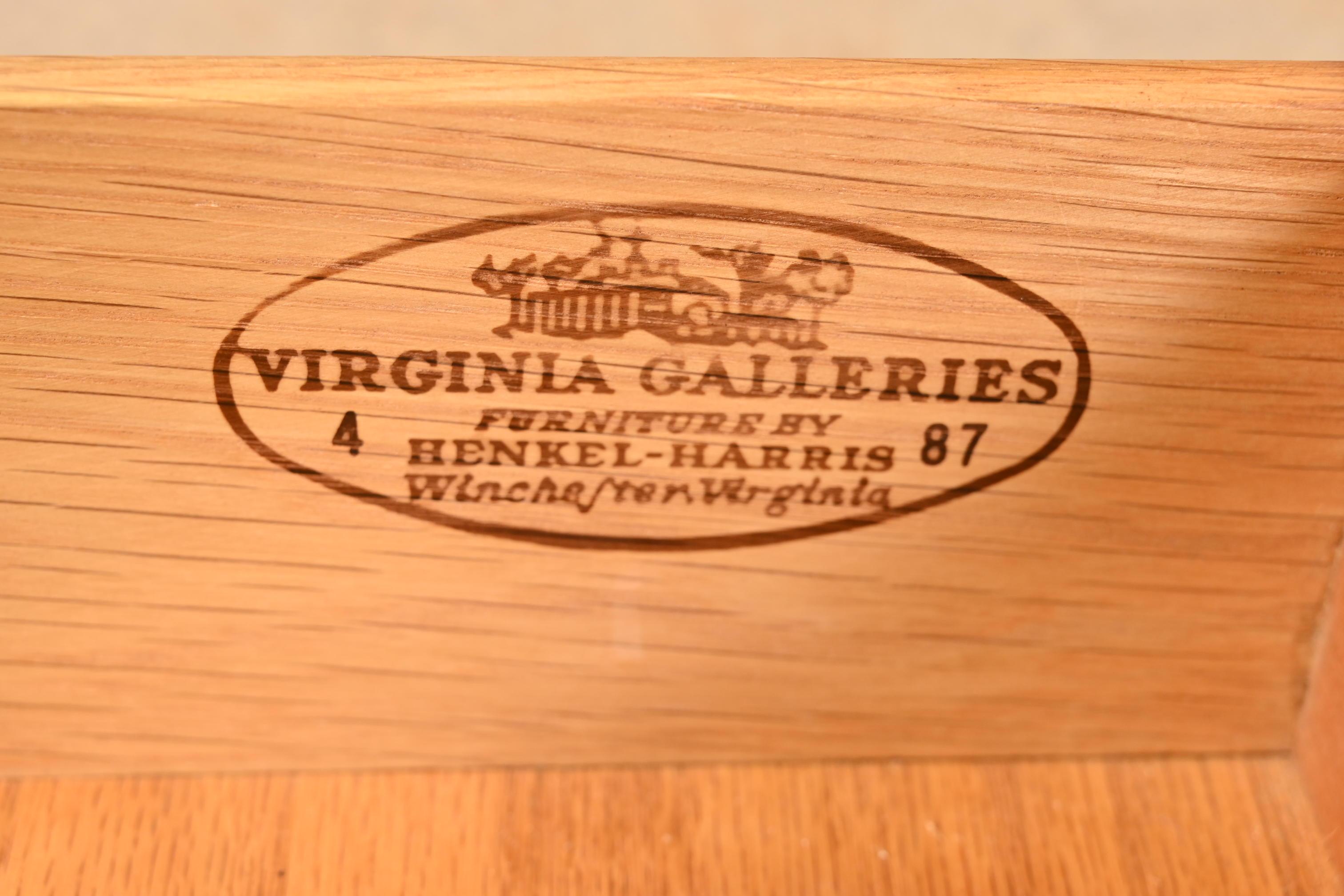 Henkel Harris American Colonial Cherry Wood Sideboard Buffet or Bar Cabinet For Sale 7