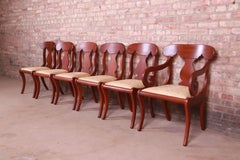 Henkel Harris American Colonial Solid Cherry Wood Dining Chairs, Set of Six