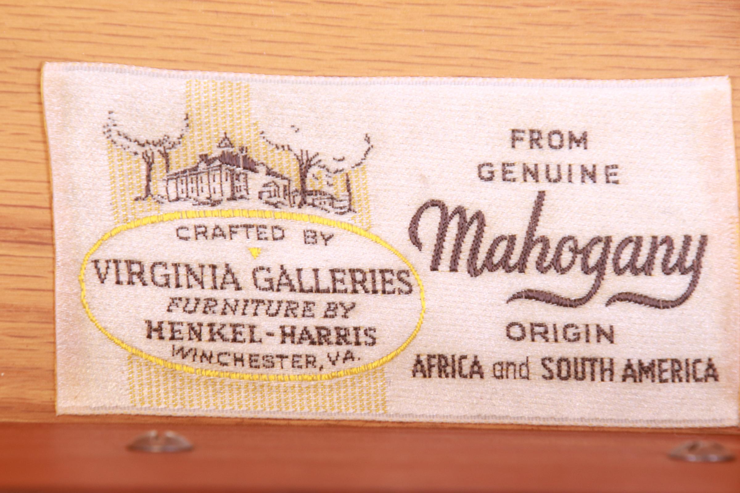 Henkel Harris American Colonial Solid Mahogany Highboy Dresser 7