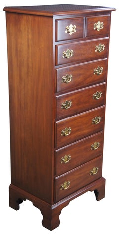 Henkel Harris Black Cherry Chippendale Princess Anne Lingerie Semainier Chest