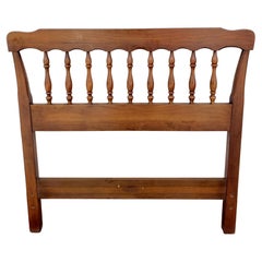 Henkel Harris Black Cherry Spindle Twin Headboards, A Pair