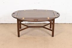 Henkel Harris Chippendale Carved Mahogany Butler's Coffee Table