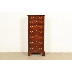 Henkel Harris Chippendale Carved Solid Mahogany Lingerie Chest or Dresser