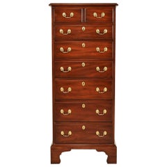 Henkel Harris Chippendale Carved Solid Mahogany Lingerie Chest or Dresser