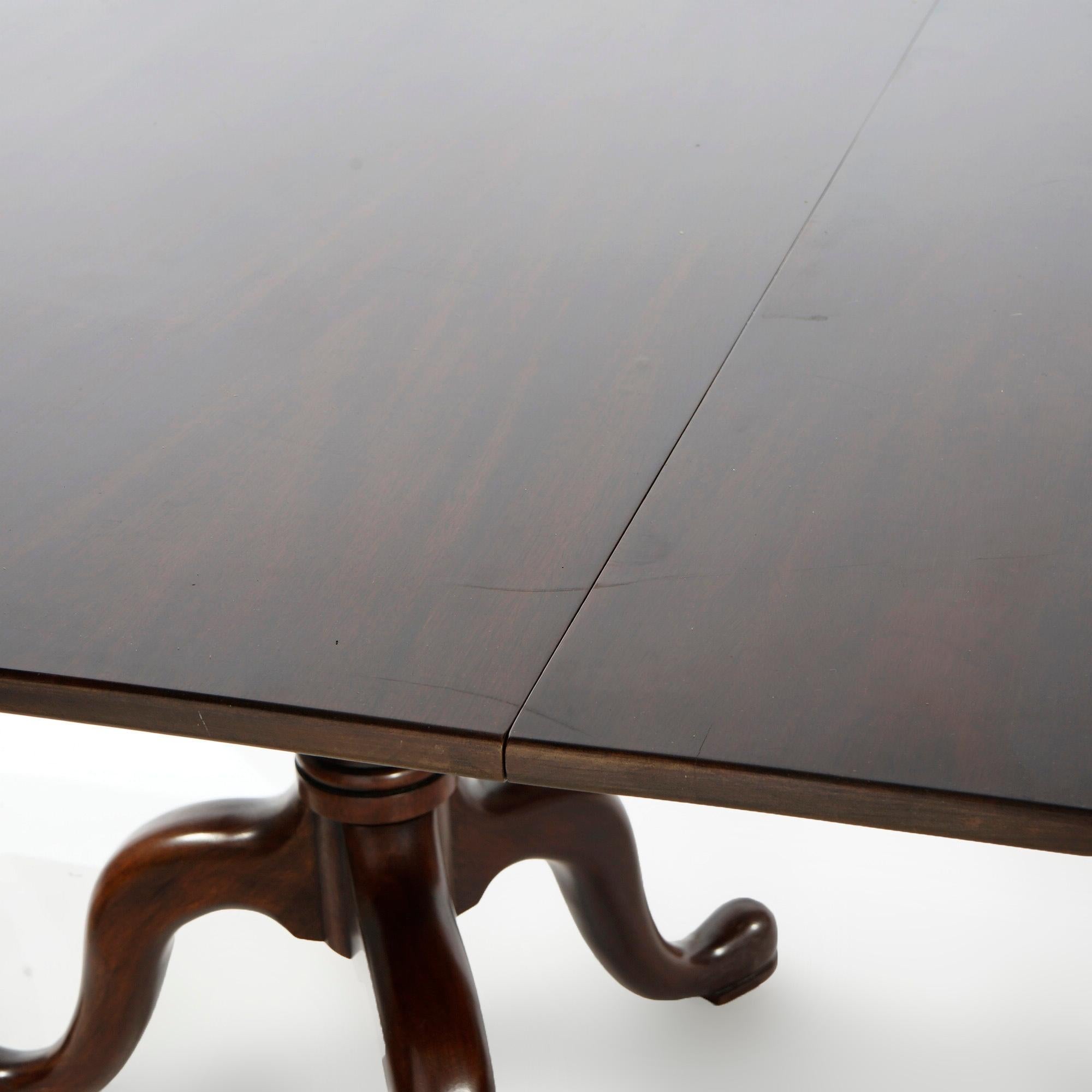 Henkel Harris Chippendale Double Pedestal Mahogany Extension Dining Table 20th C 5