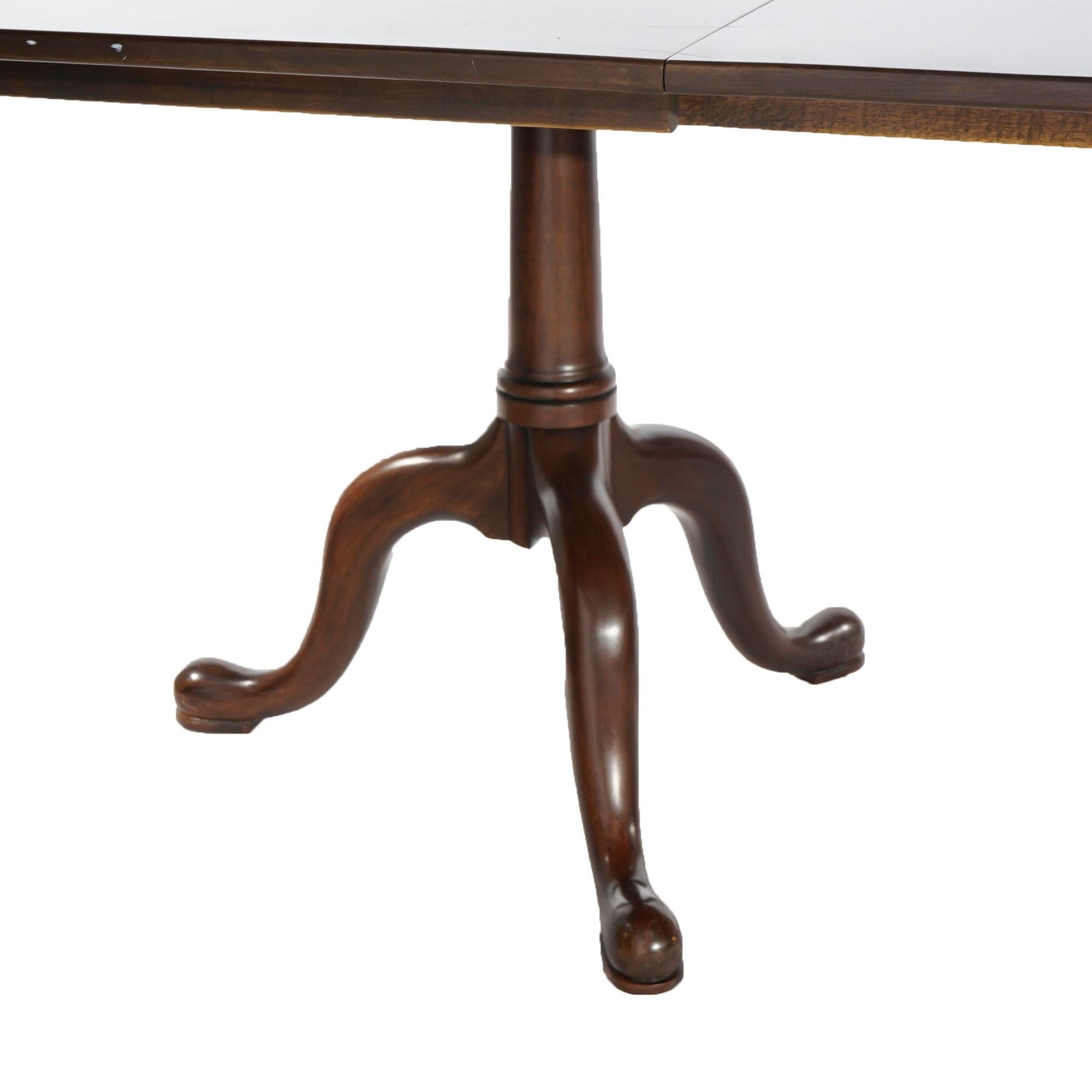Henkel Harris Chippendale Double Pedestal Mahogany Extension Dining Table 20th C 11