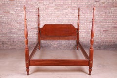Henkel Harris Chippendale Solid Cherrywood Four-Poster Queen Size Bed