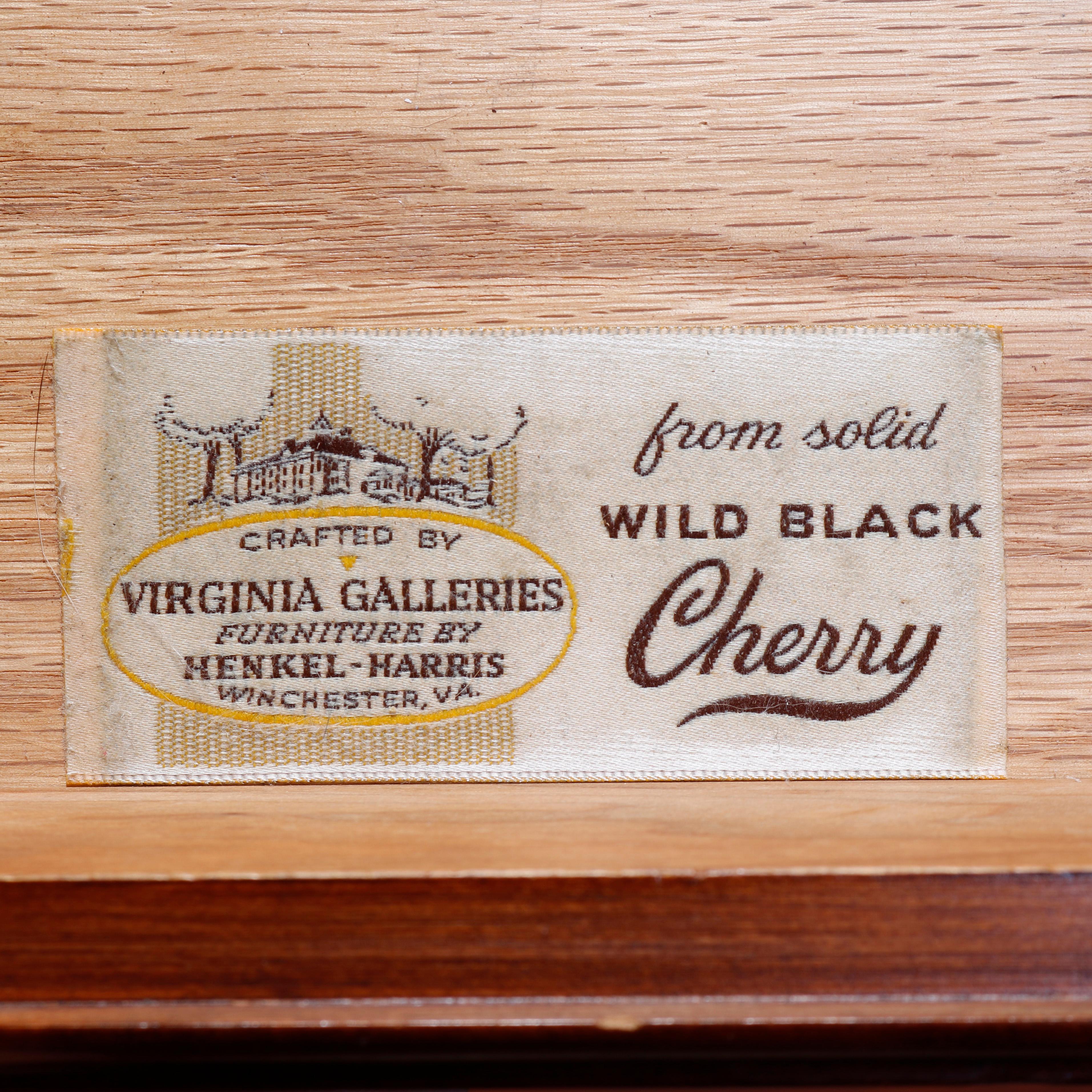 Henkel Harris Chippendale Virginia Galleries Black Cherry Silver Chest 6