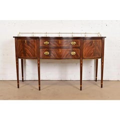 Henkel Harris Federal Inlaid Flame Mahogany Sideboard Credenza