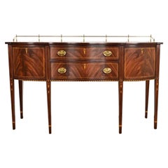 Henkel Harris Federal Inlaid Flame Mahogany Sideboard Credenza
