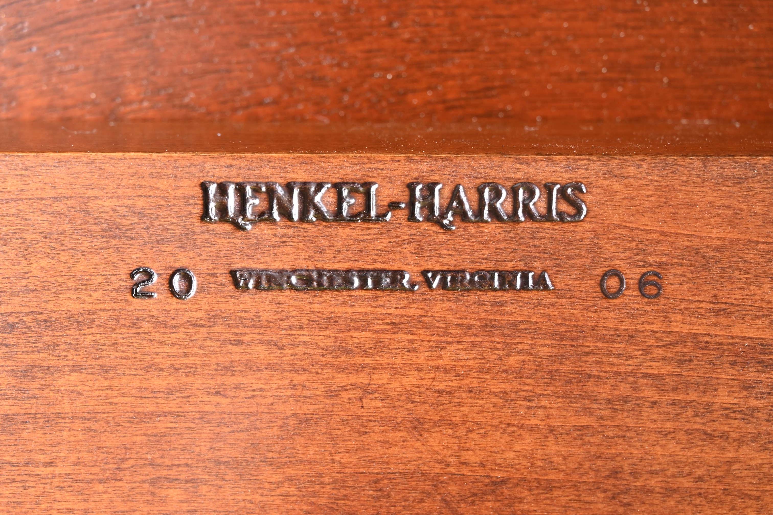Henkel Harris table de salle à manger ou de petit déjeuner géorgienne à piédestal en acajou à bandes en vente 3