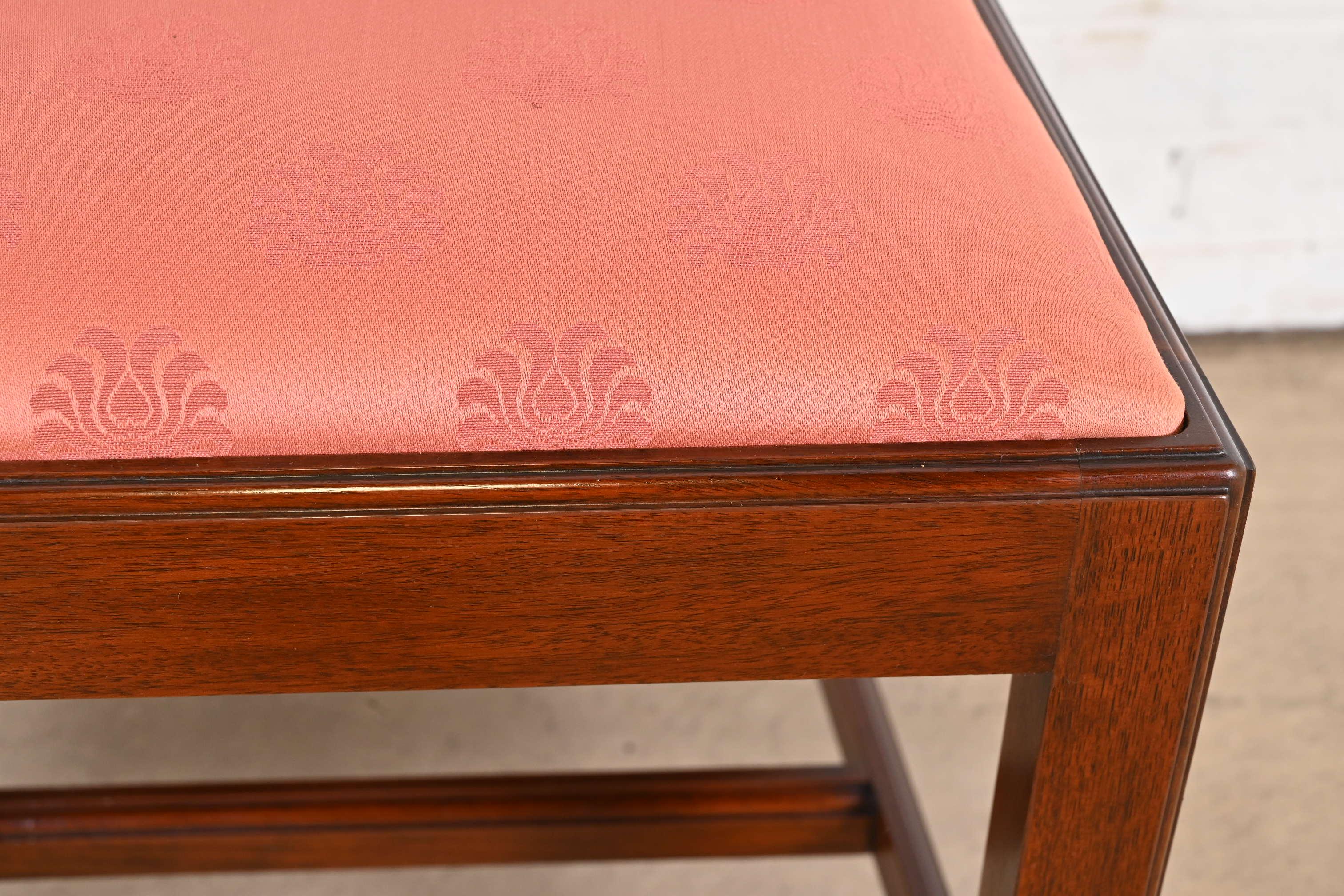 Henkel Harris Georgian Carved Mahogany Dining Chairs, Set of Eight 1