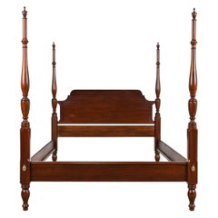 Henkel Harris Georgian Carved Mahogany Full Size Poster Bed