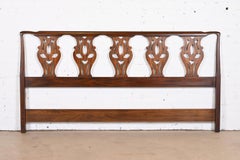 Henkel Harris Georgian Carved Mahogany King Size Headboard