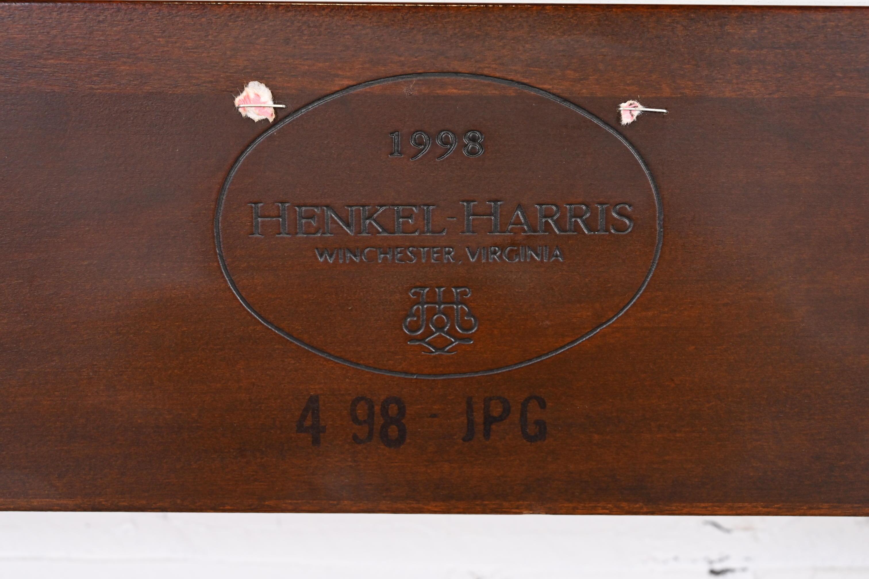 Henkel Harris Georgian Carved Mahogany King Size Poster Bed 3