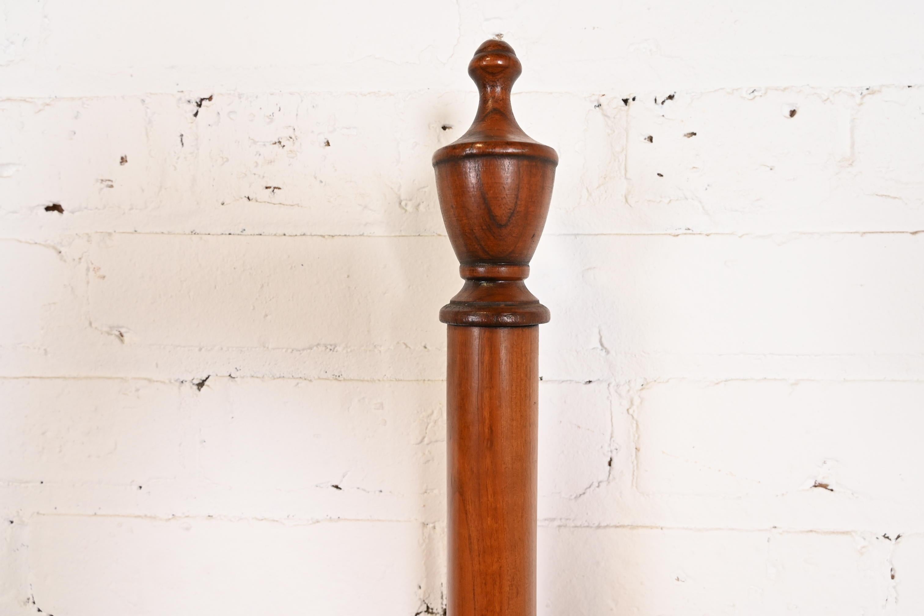 Henkel Harris Georgian Carved Solid Cherry Wood King Size Poster Bed, 1974 4