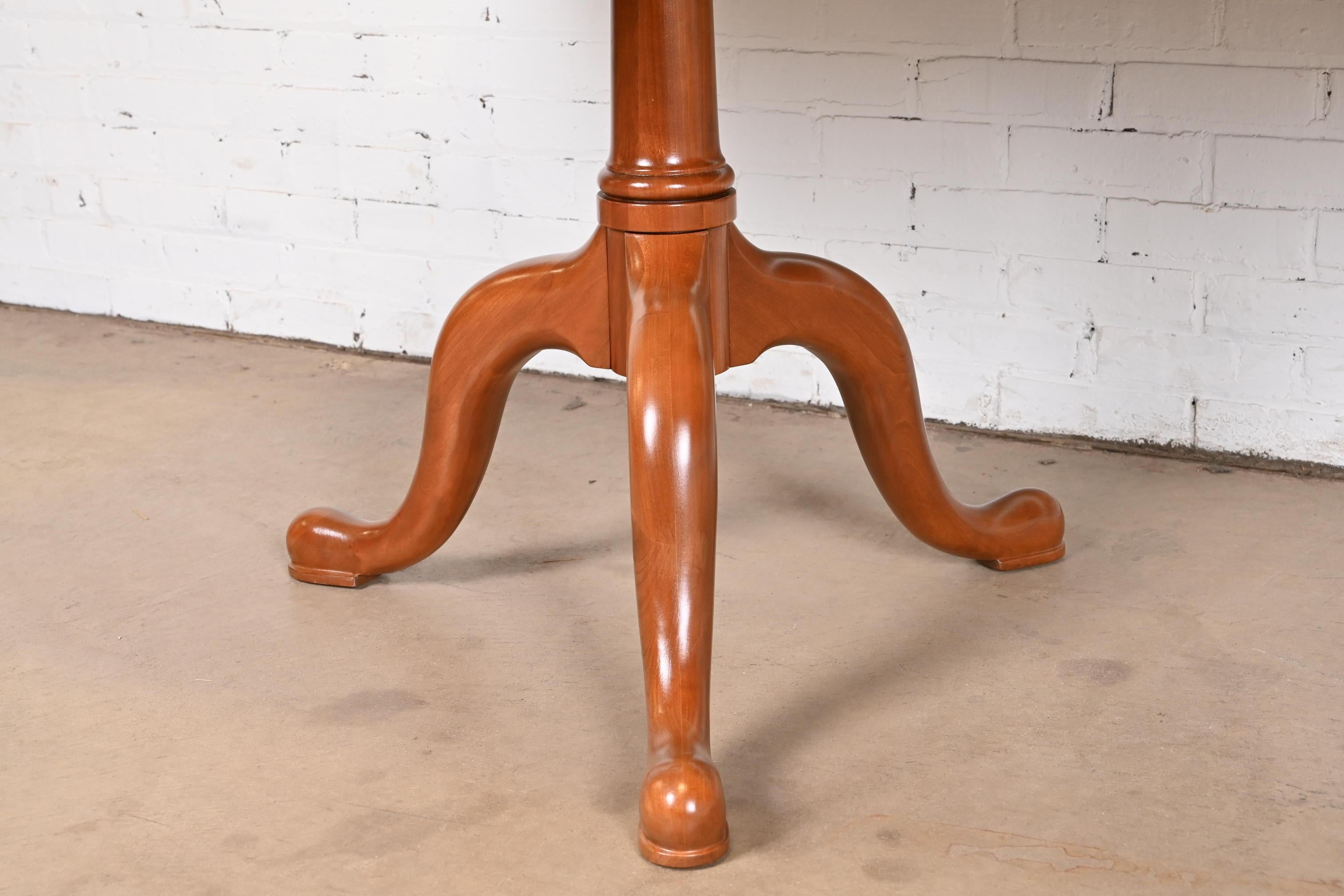 Henkel Harris Georgian Cherry Wood Double Pedestal Dining Table, Refinished 8
